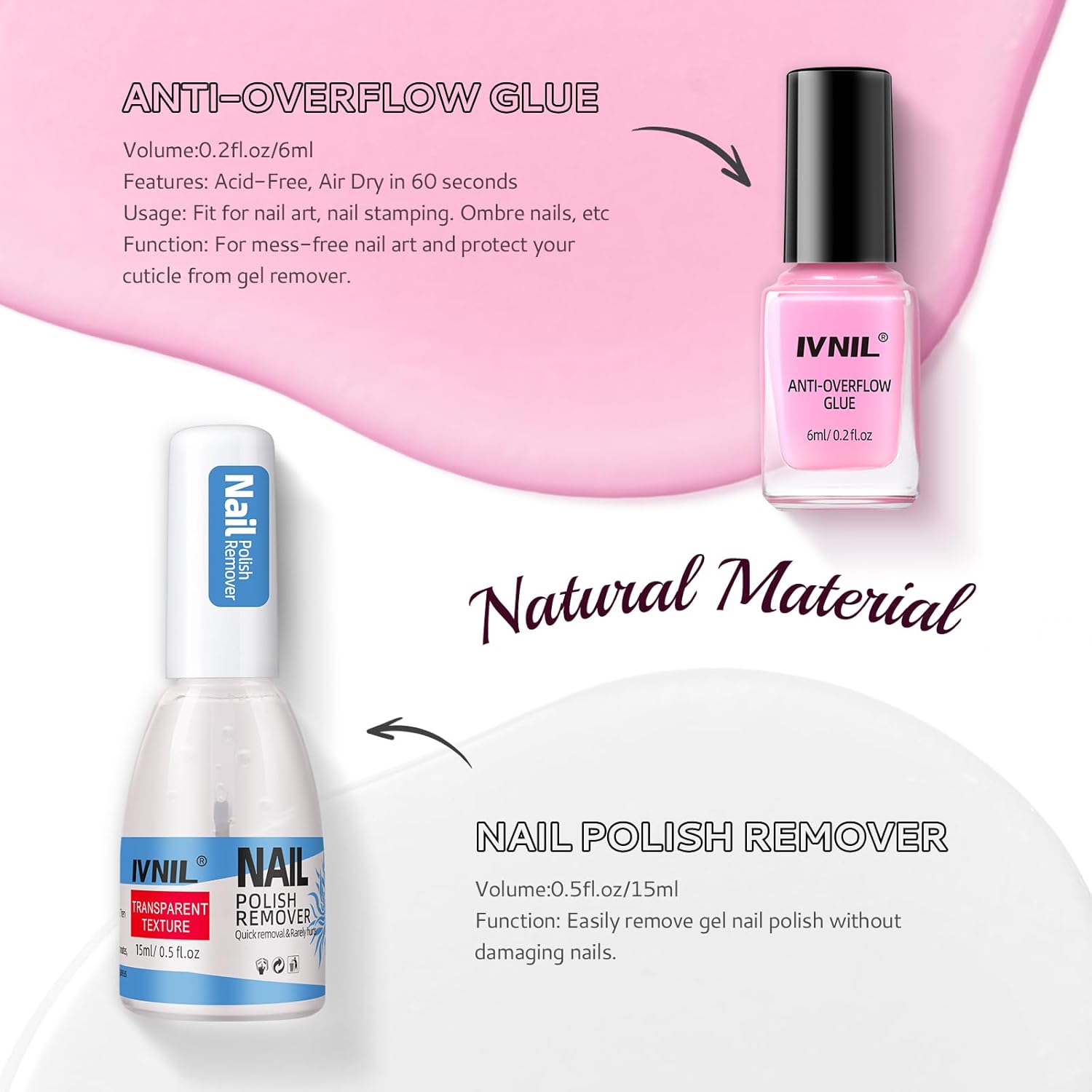 8oz Gel Nail Polish Remover for Natural Nails, Quick and Easy No Soak Formula - Image 4