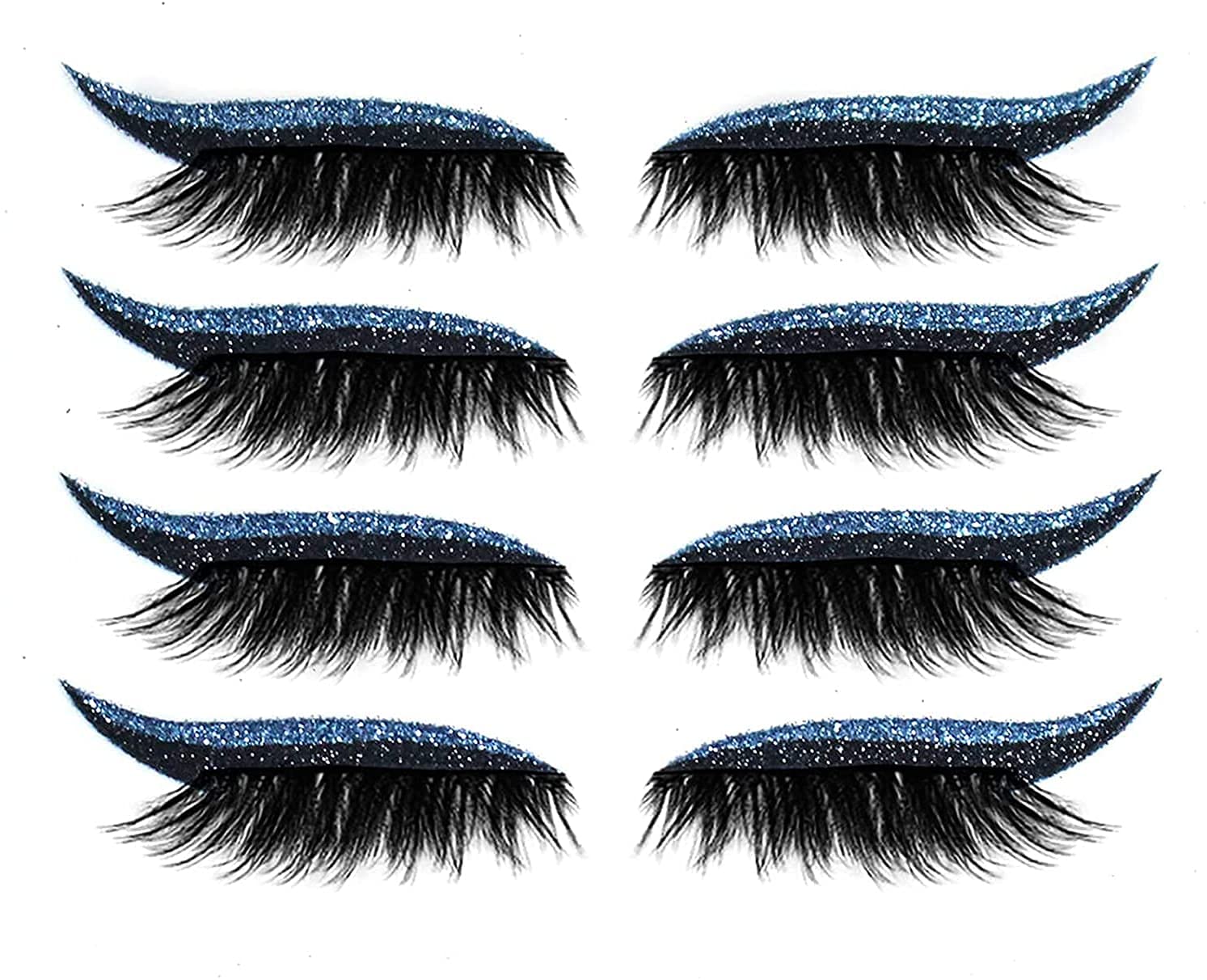 Reusable Waterproof Eyeliner and Eyelash Stickers 12 Pairs 3 Styles Eye Makeup Templates - Image 3
