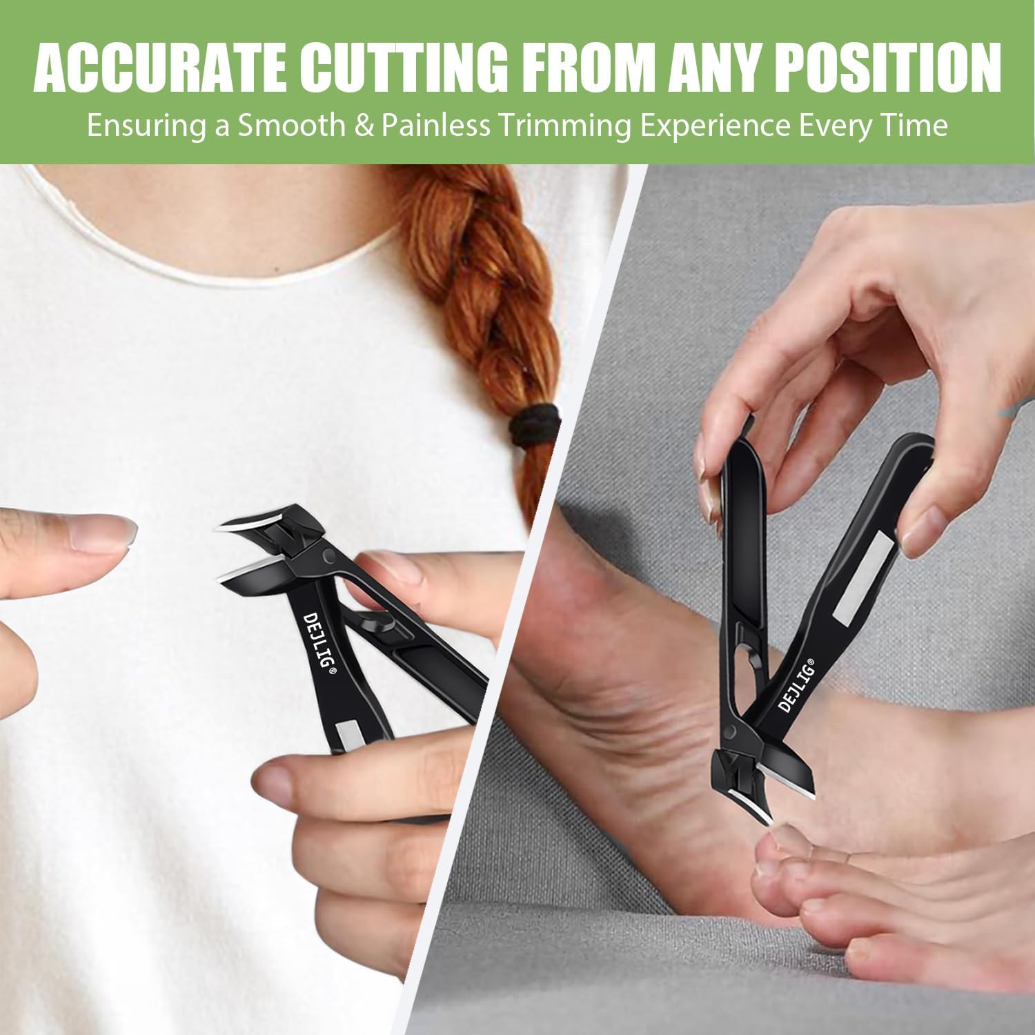 Heavy Duty Long Handle Toenail Clippers for Thick Nails with Built-in Catcher Adult and Senior Size - Image 5