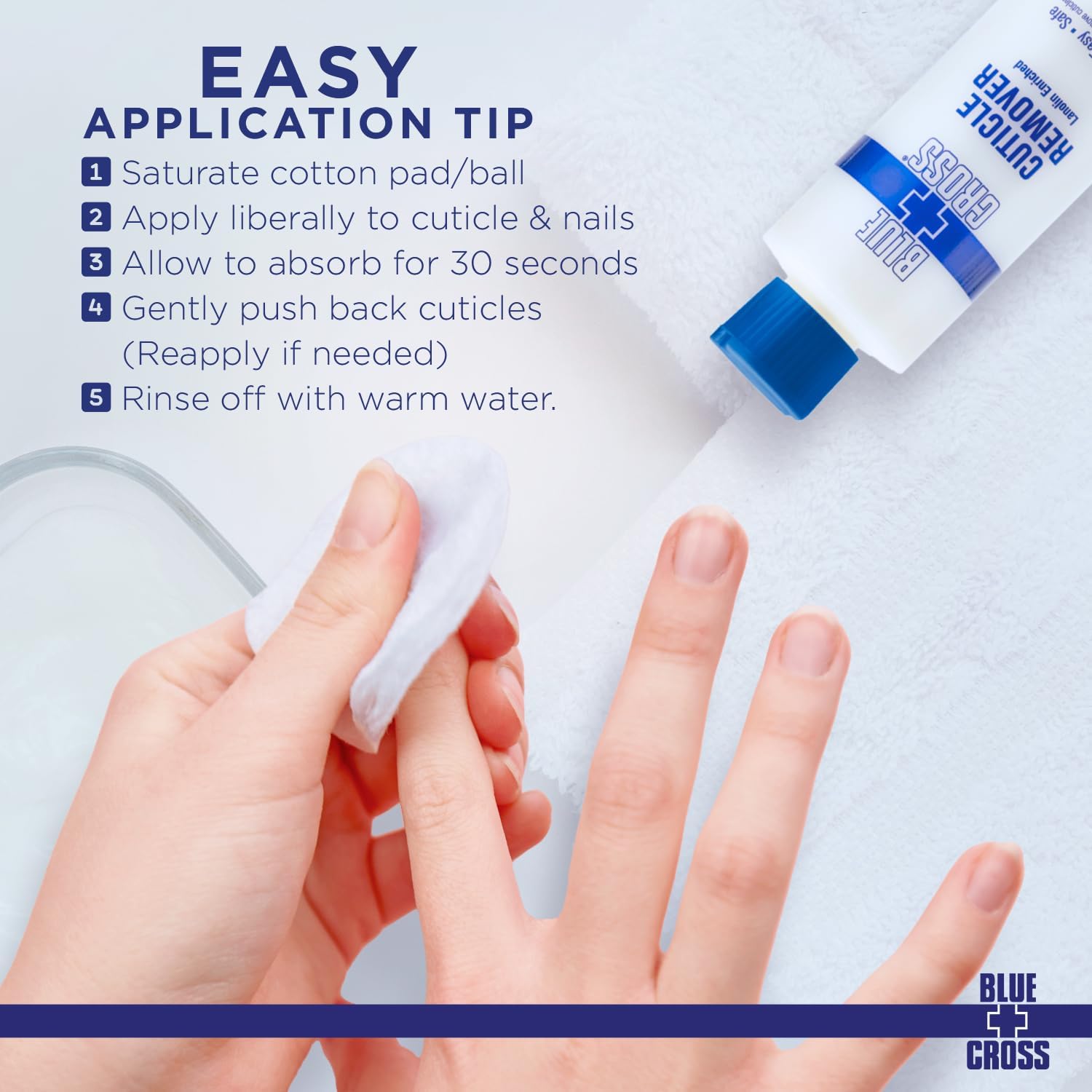 Blue Cross Cuticle Remover Liquid 6oz, Professional Softener for Dry Cuticles and Hang Nails - Image 4