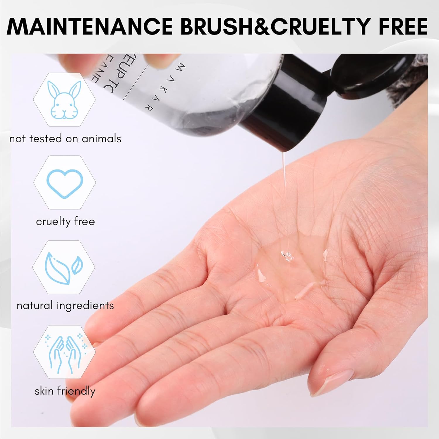 Makartt Hypoallergenic Makeup and Nail Brush Cleaner Solution 2.02 fl oz - Image 5