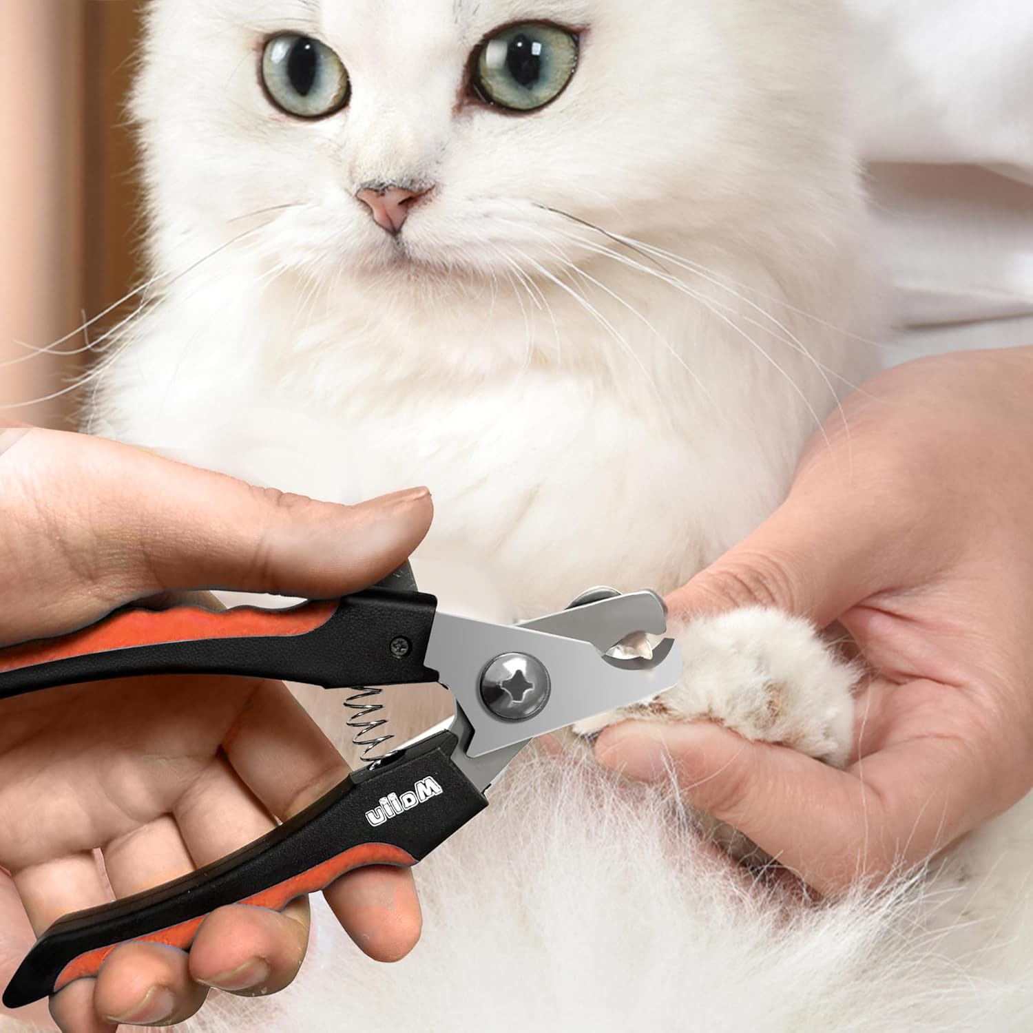 Professional Red Nail Clippers with Safety Guard for All Dog and Cat Breeds - Image 7