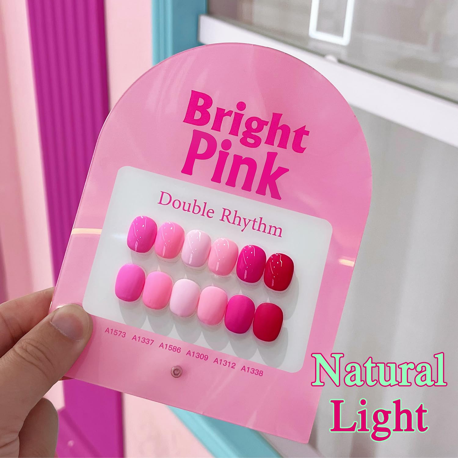 Double Rhythm 6 Pcs 15 ML Gel Polish Set - Bright Neon Pink & Purple for Nail Art - Image 4