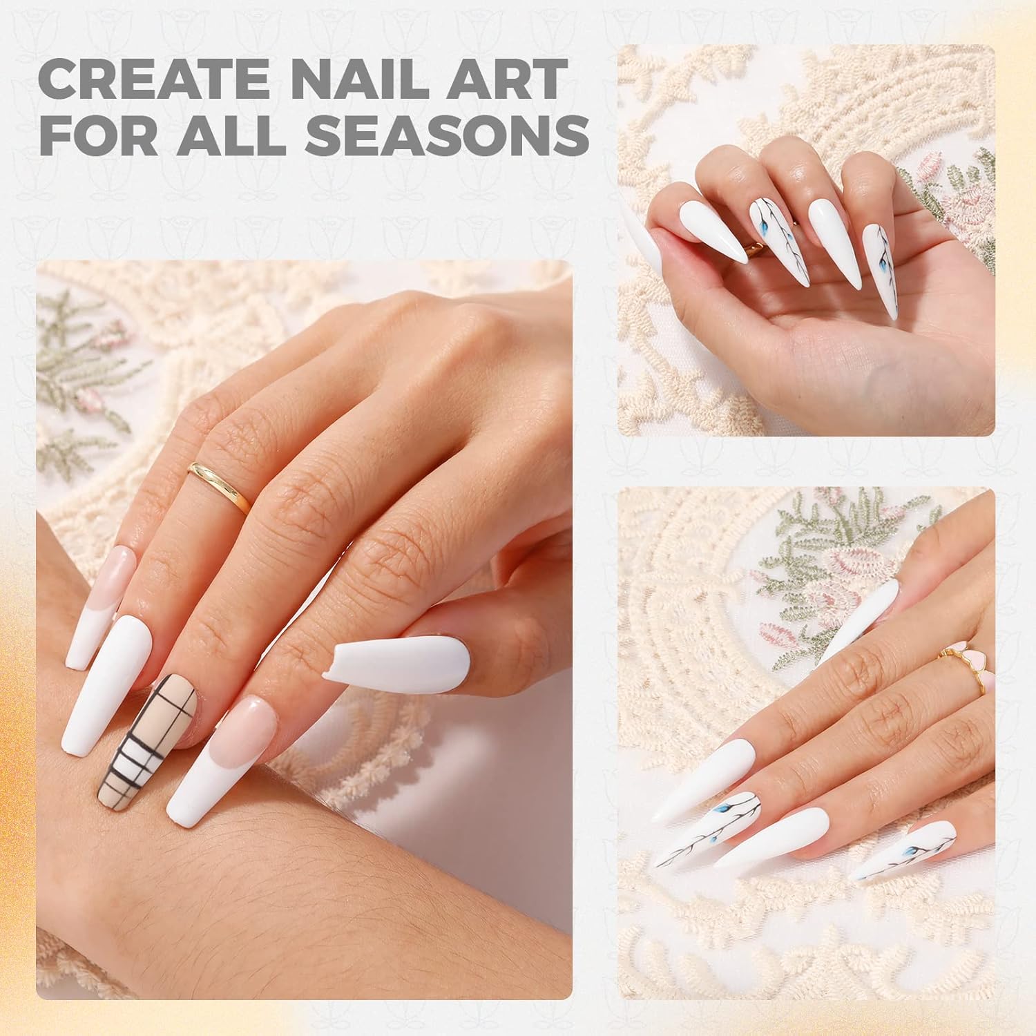 ROSALIND 50g White Professional Acrylic Powder for Nail Extensions & French Nail Art - Image 5