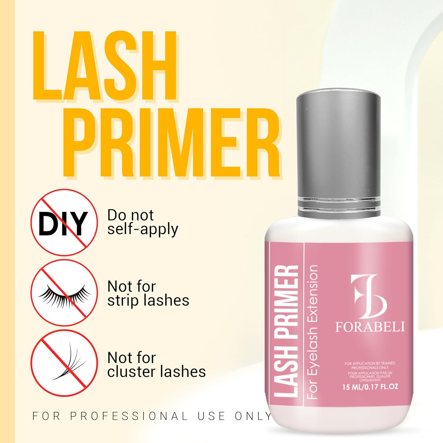 Forabeli Lash Primer 0.17 Fl Oz for Enhanced Eyelash Extension Glue Retention - Image 3