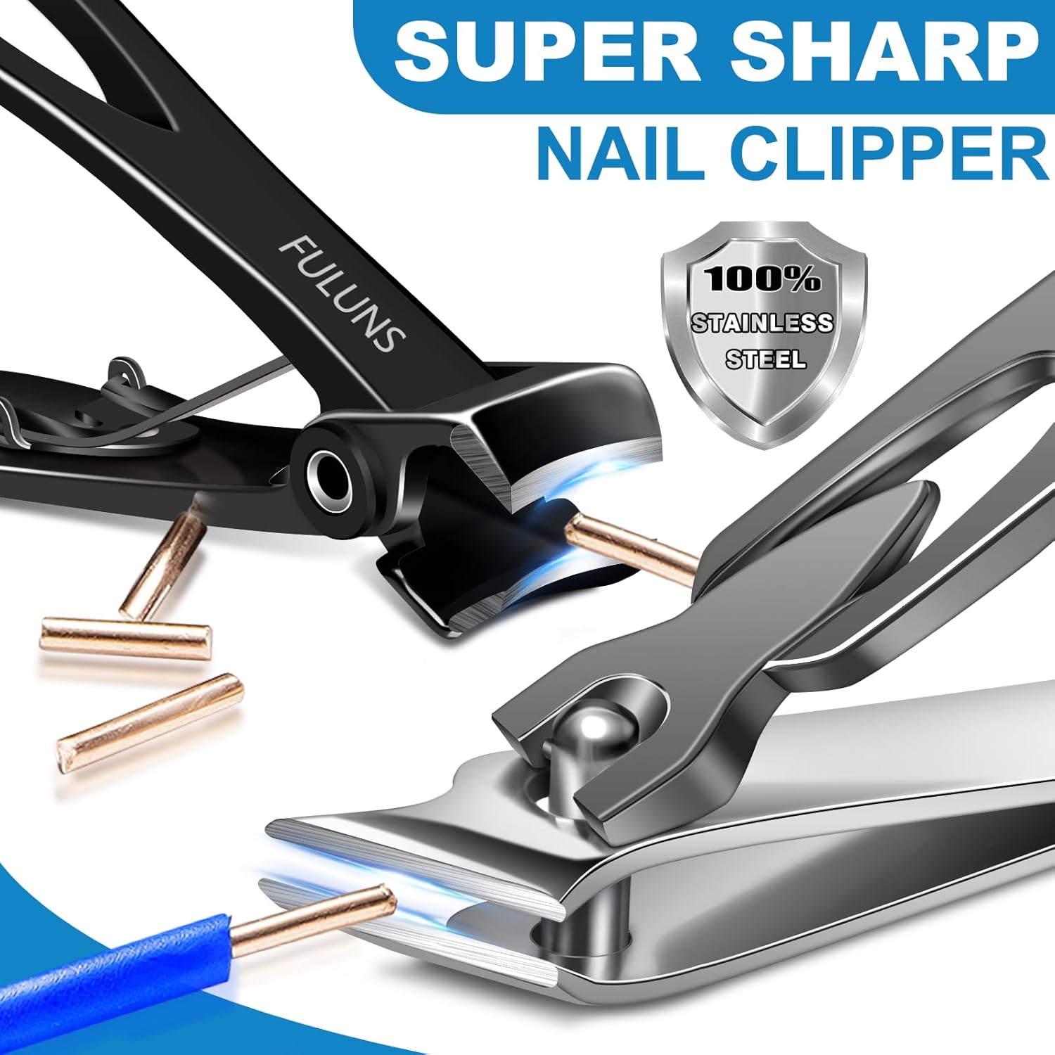 Extra-Wide Jaw Heavy Duty Toenail Clippers for Seniors Thick Nail Trimming - Image 6