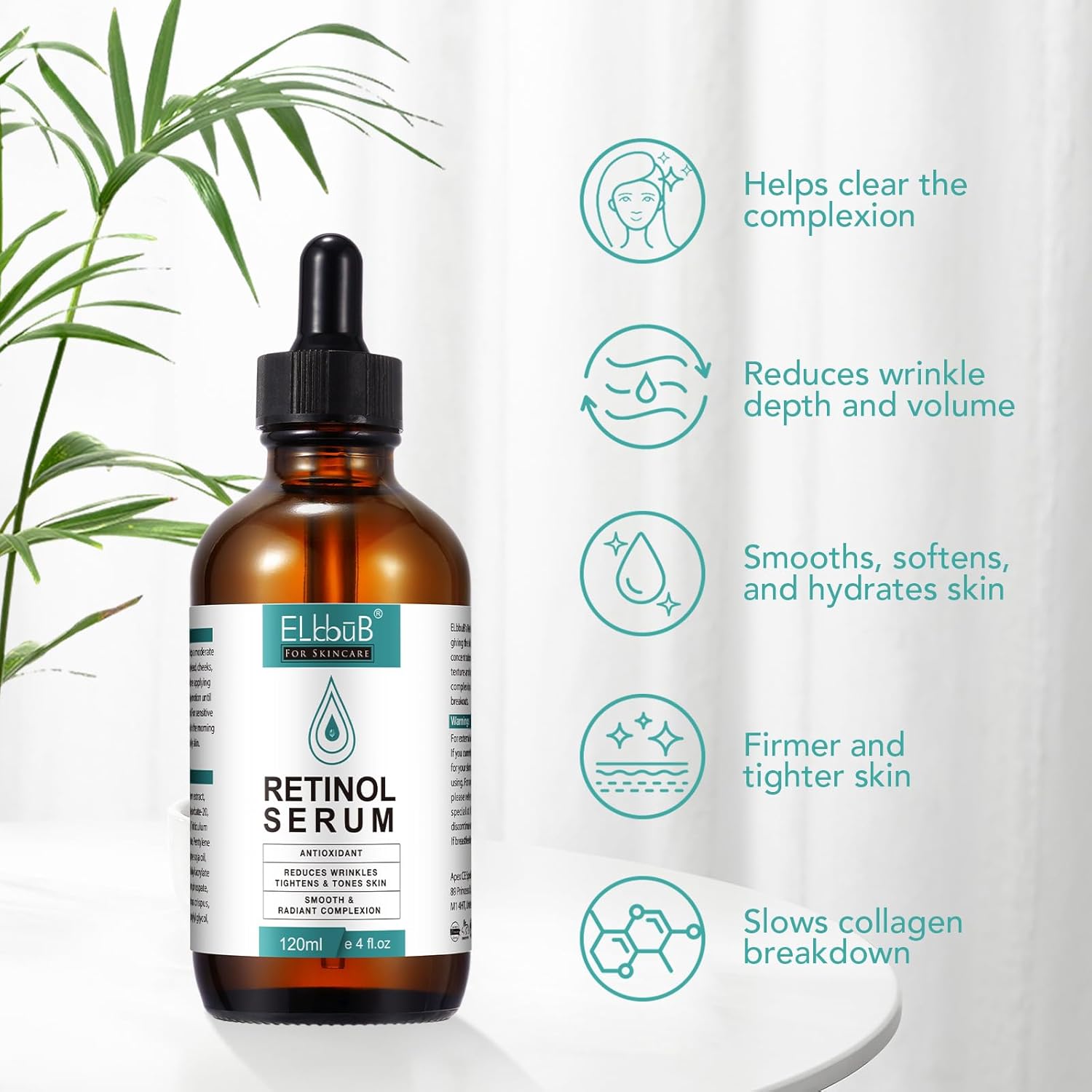 Retinol Anti-Aging Serum with Hyaluronic Acid, Vitamin E, Aloe - 1 oz - Image 2