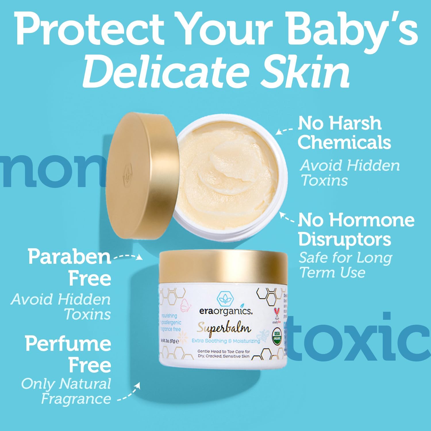 Era Organics USDA Organic Baby Healing Ointment 2 oz for Sensitive Skin - Image 4
