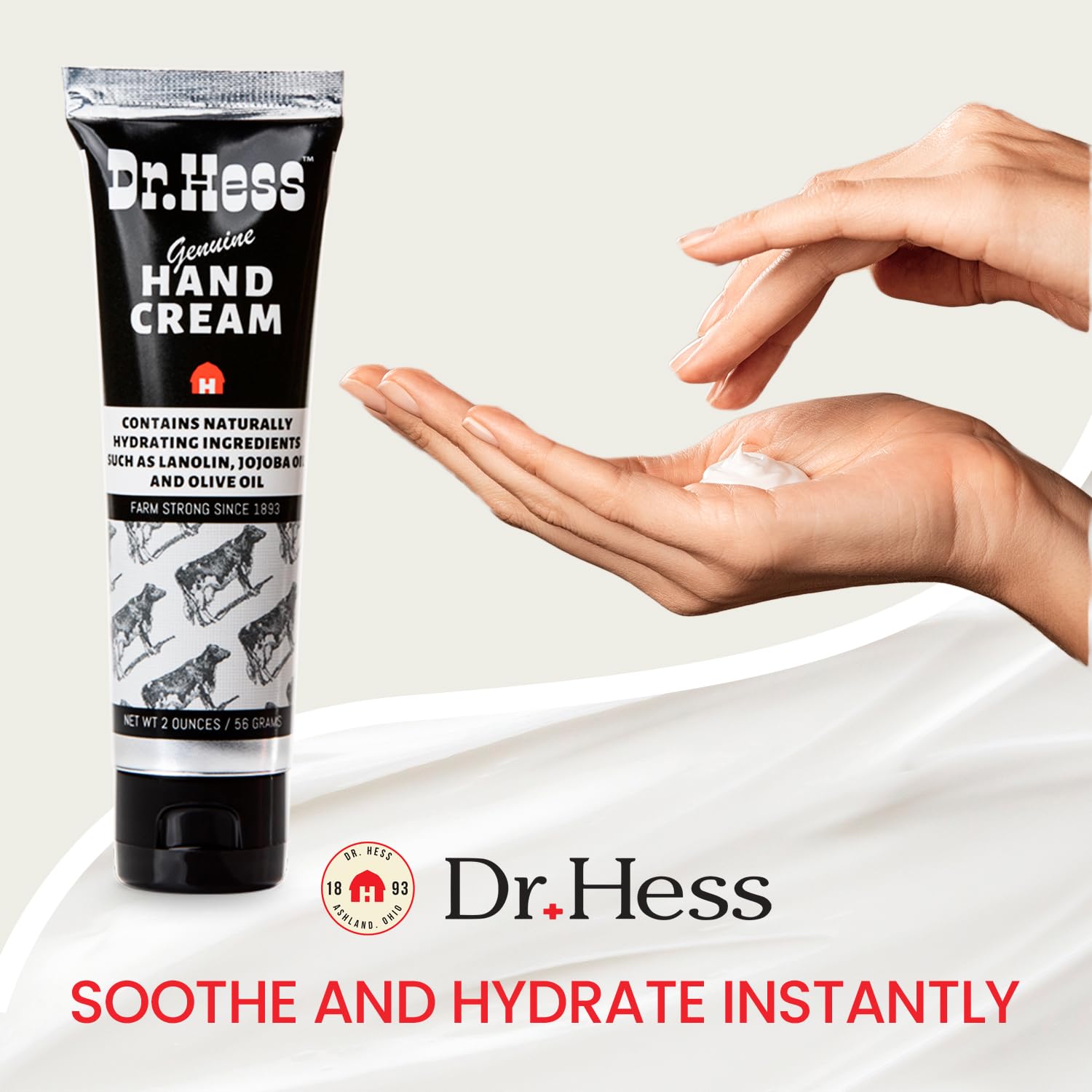 Nourishing 2 oz Genuine Hand Cream for Dry, Cracked Skin and Eczema Relief - Image 2