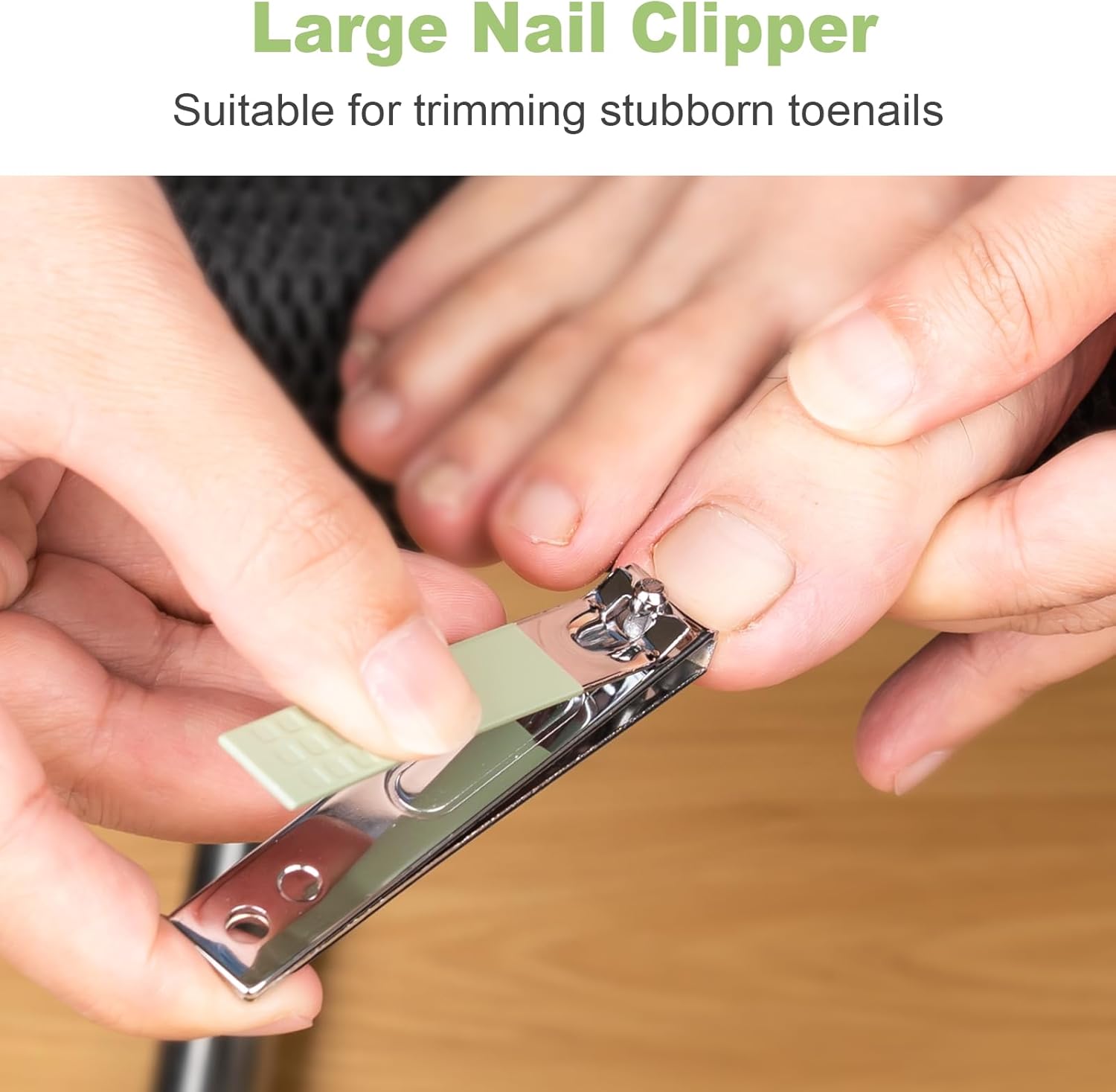 4-Piece Green Stainless Steel Nail Clipper Set with Precision File - Image 4