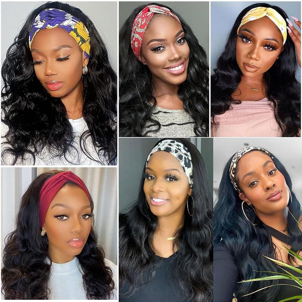 18 Inch Brazilian Virgin Hair Body Wave Headband Wig for Black Women 150% Density - Image 5