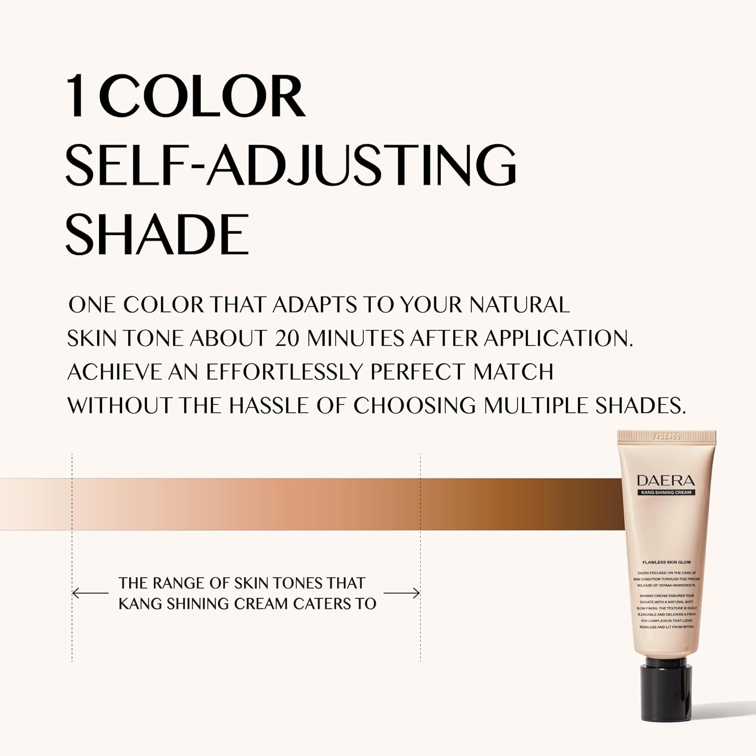 Kang Shining Korean BB Tinted Moisturizer Cream Neutral Shade 1.35 fl oz Lightweight Buildable Coverage - Image 4