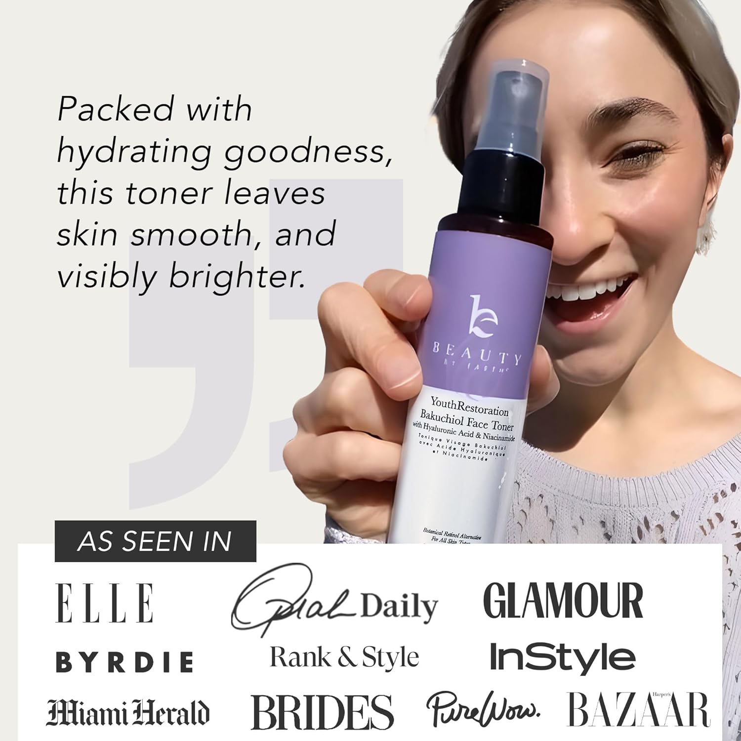 Bakuchiol Face Toner - USA Made with Natural & Organic Ingredients, Skin Toner for Oily and Acne Prone Skin, Spray Toner for Aging Skin, Smoothes Fine Lines & Wrinkles, Face Toner for Women Anti Aging - Image 8