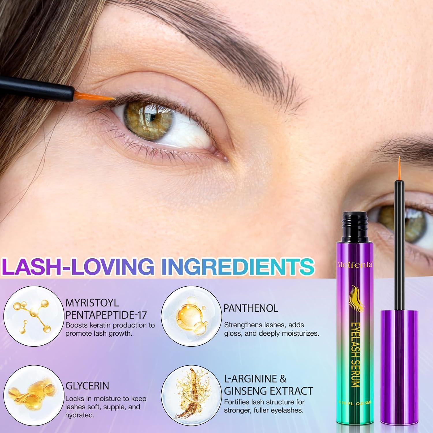 Lash Growth Serum for Thicker Fuller Longer Lashes Sensitive Eyes Gentle Formula - Image 7