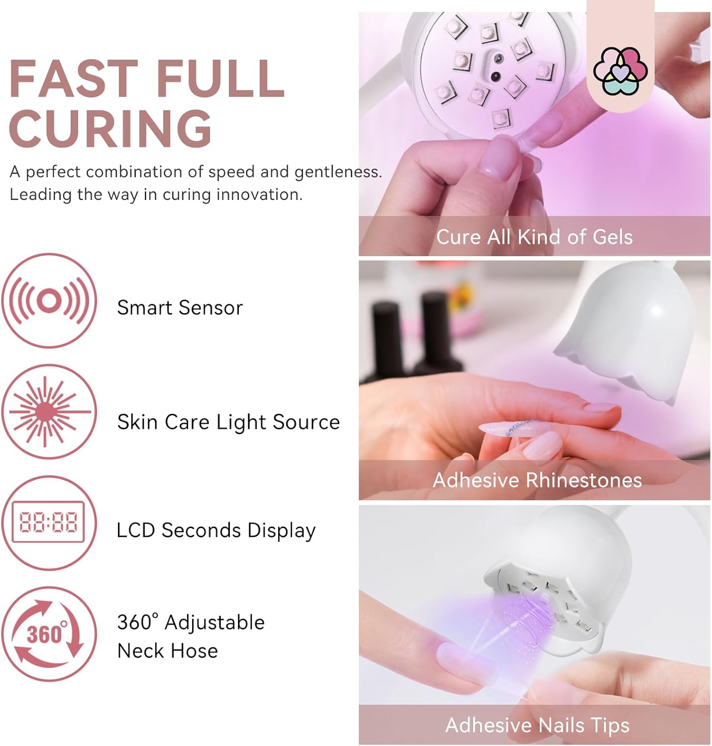 Saviland 30W Mini Cordless Gel Nail Lamp Rechargeable LED Flash Cure for Home DIY Manicure - Image 4