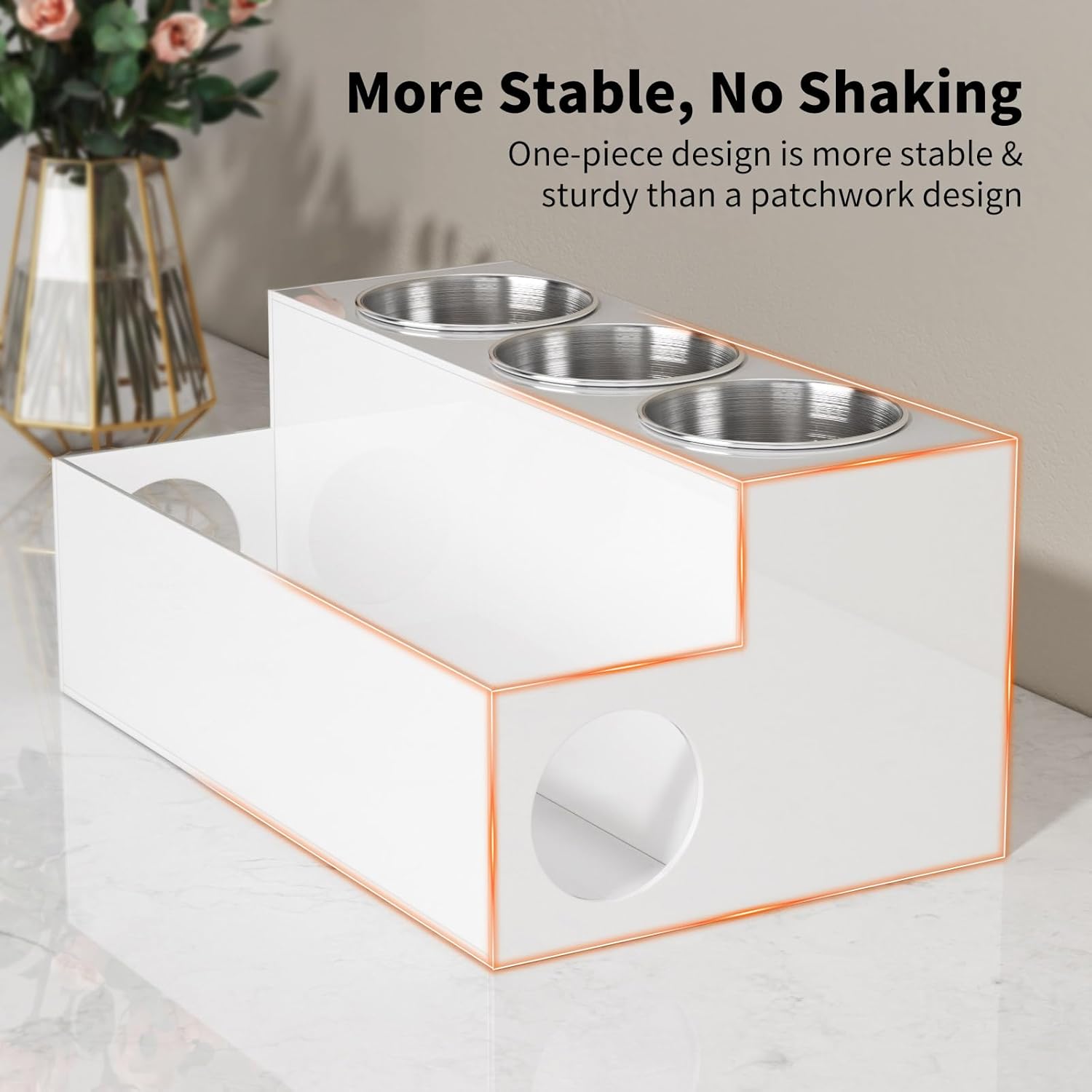 NIUBEE Acrylic Styling Tool Holder for Blow Dryers and Makeup Storage - Image 5