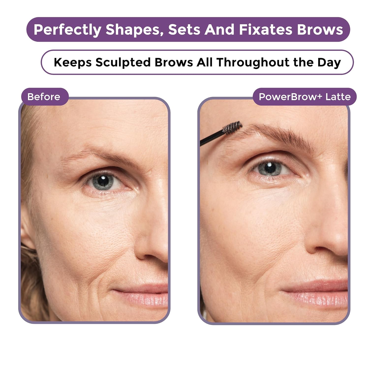PowerBrow+ Tinted Eyebrow Gel 2-in-1 Medium Brown 0.25 oz for Mature Skin - Image 5