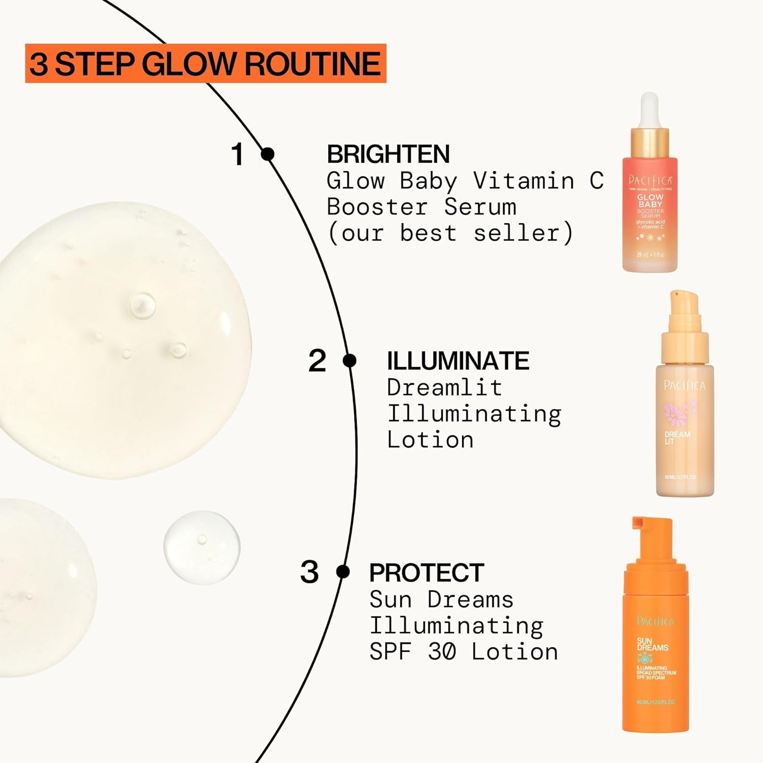 Pacifica Glow Baby Booster Vitamin C Face Serum 1 oz with Glycolic Acid Fragrance-Free Vegan - Image 13