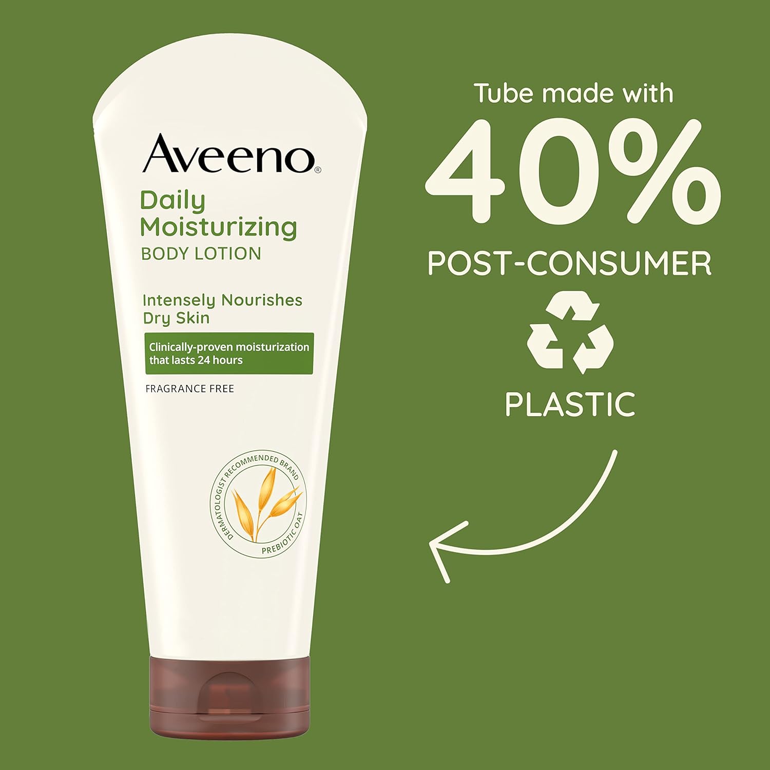 Aveeno Daily Moisturizing 8 fl oz Body Lotion with Prebiotic Oat, Paraben-Free - Image 4