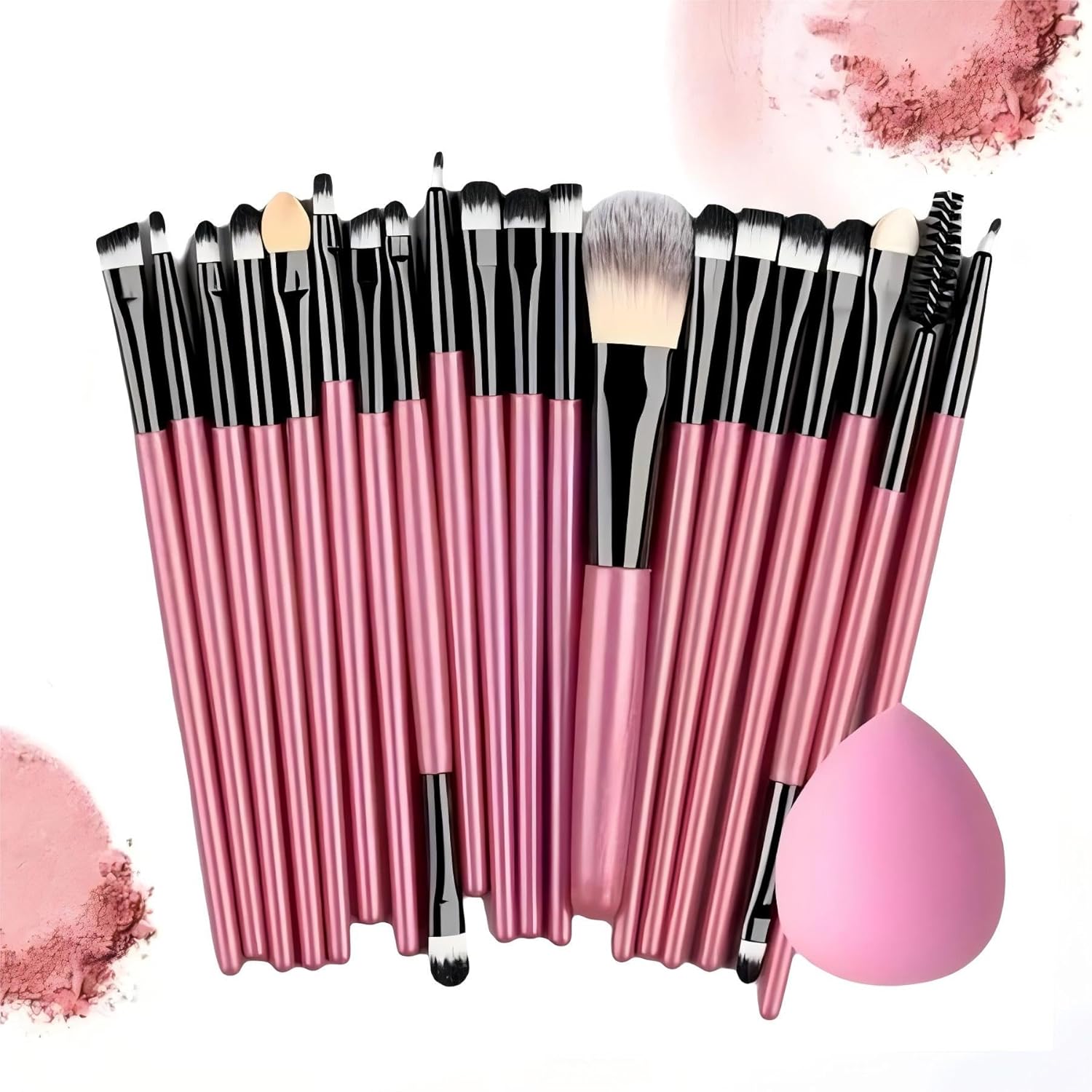 Makeup Brushes 20pcs Proffesional Cosmetics for Face Makeup Brush Set,Premium Synthetic Foundation Powder Blush Blending Face Brush Kit, Eyeshadow Set Makeup Brushes & Beauty Tools (pink)