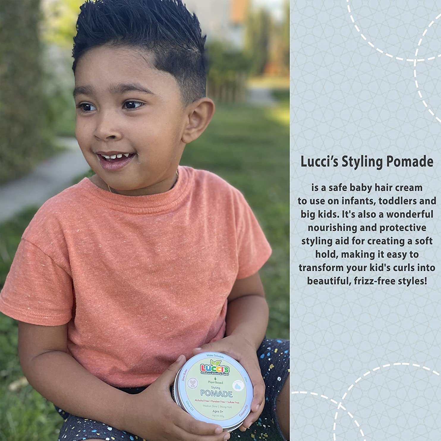 Infant Plant-Based Styling Pomade 5oz, Gentle Hair Gel, Medium Shine, Strong Hold - Image 2
