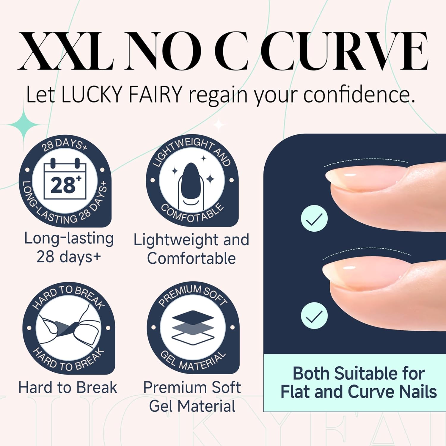 XXL Extra Long Clear Square Nail Tips for Acrylic Nails, 504 Pieces, 12 Sizes - Image 6