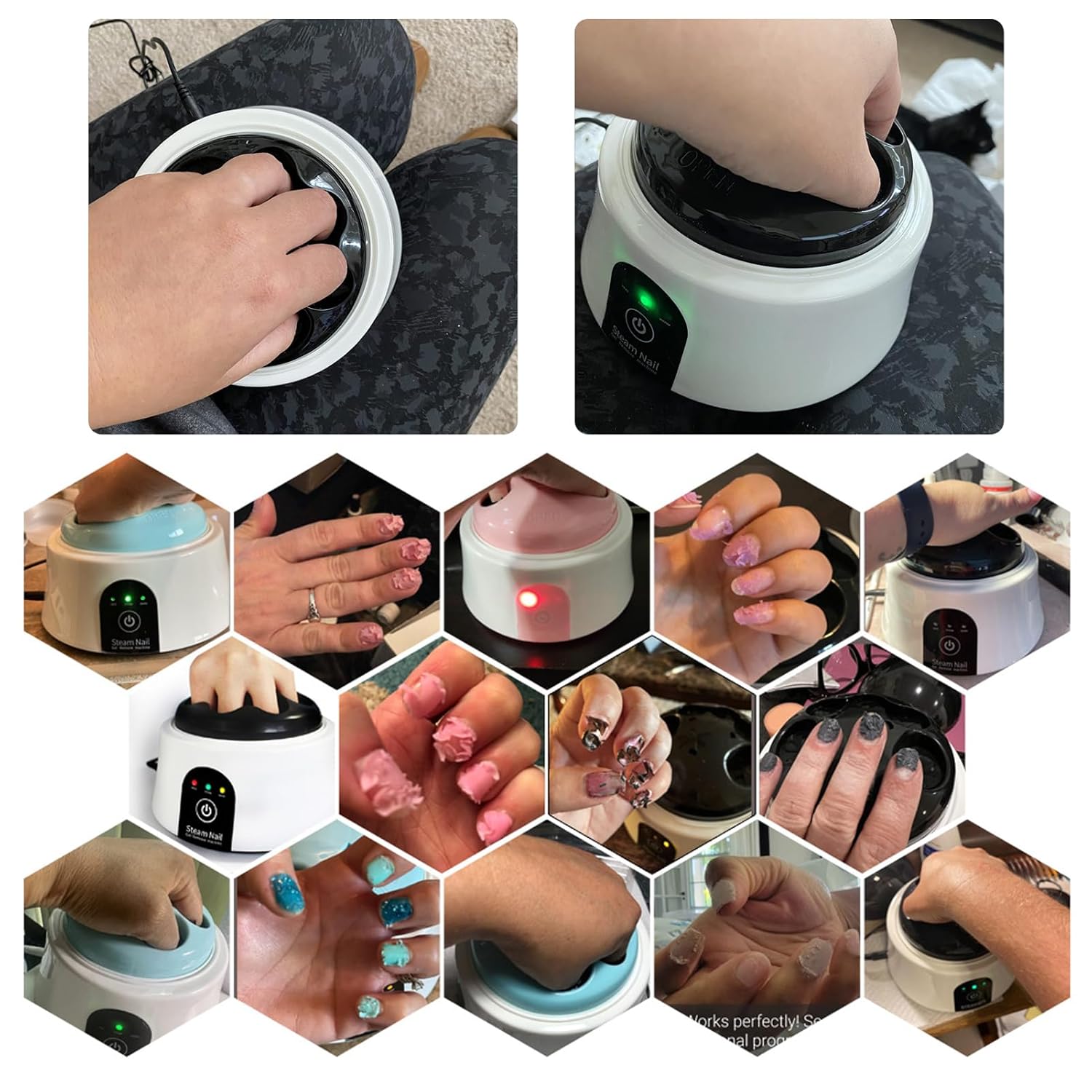 Electric White Nail Soaking Bowl 500ml for Gel Polish Acrylic Removal - Image 7