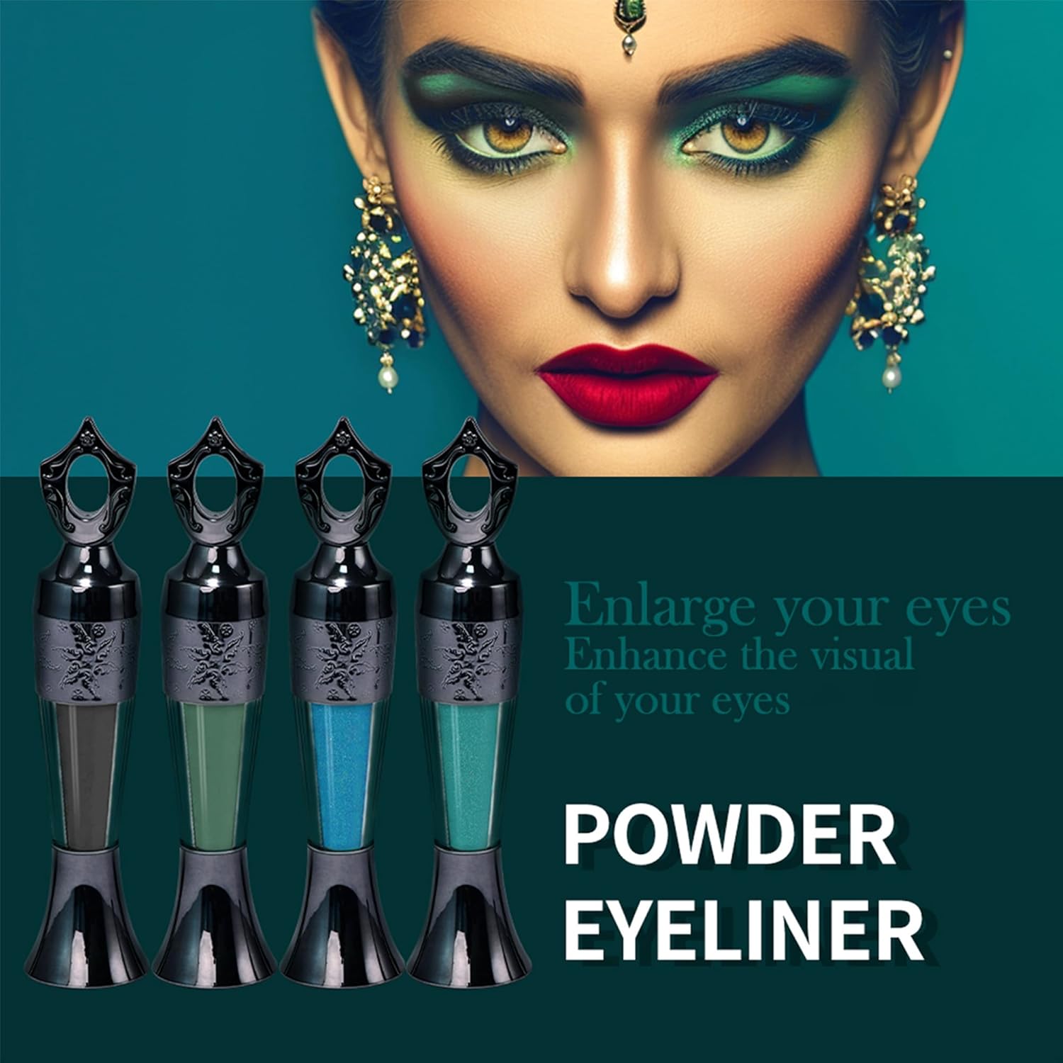 Long-Wearing #01 Black Powder Eyeliner for Women, Smudge-Proof, Easy Application - Image 3