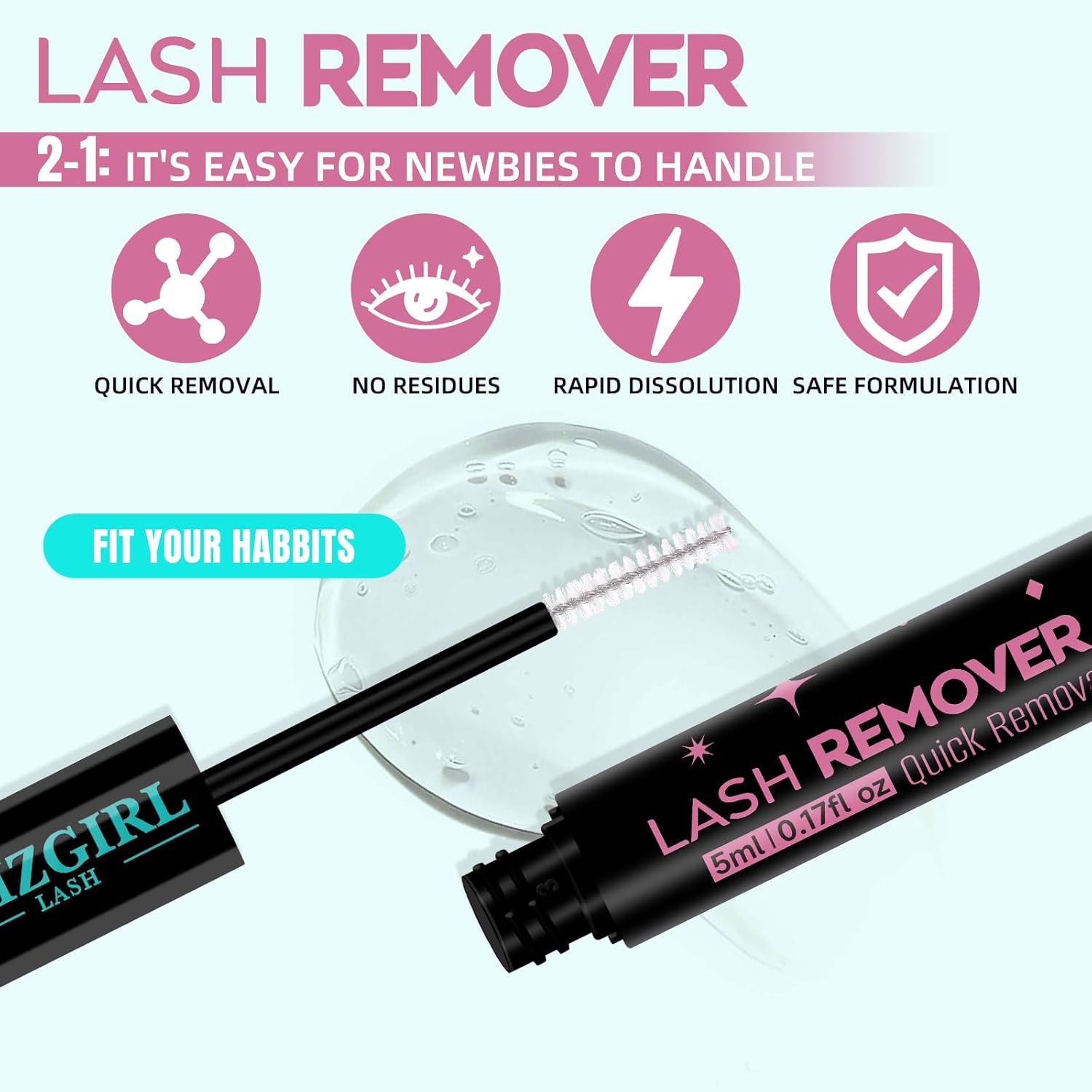 Lash Bond and Remover 15ml Set for Cluster Lashes, Fast Acting Formula - Image 4