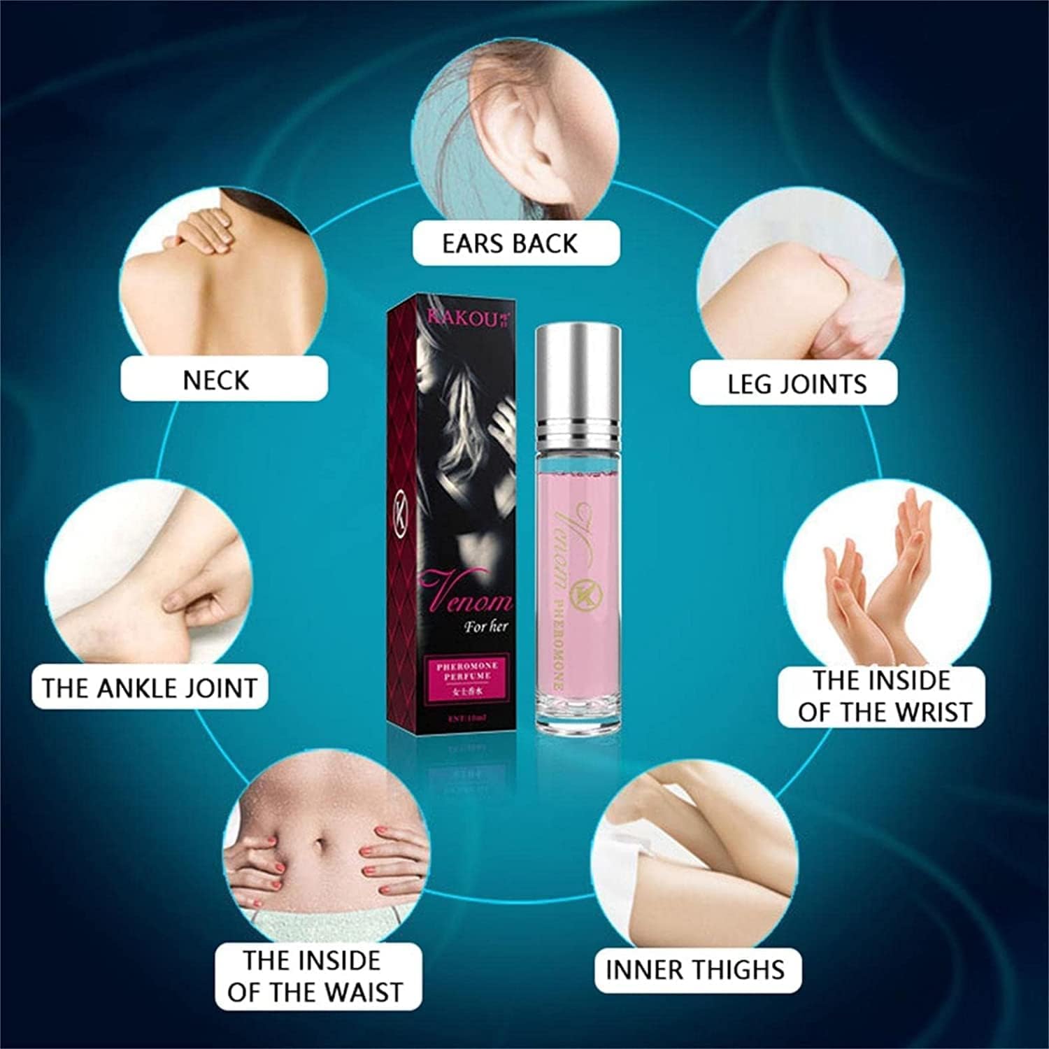 Women's Pheromone Perfume Oil Roll-on Fragrance for Attraction - Long-lasting 2 Pack Cologne - Image 2