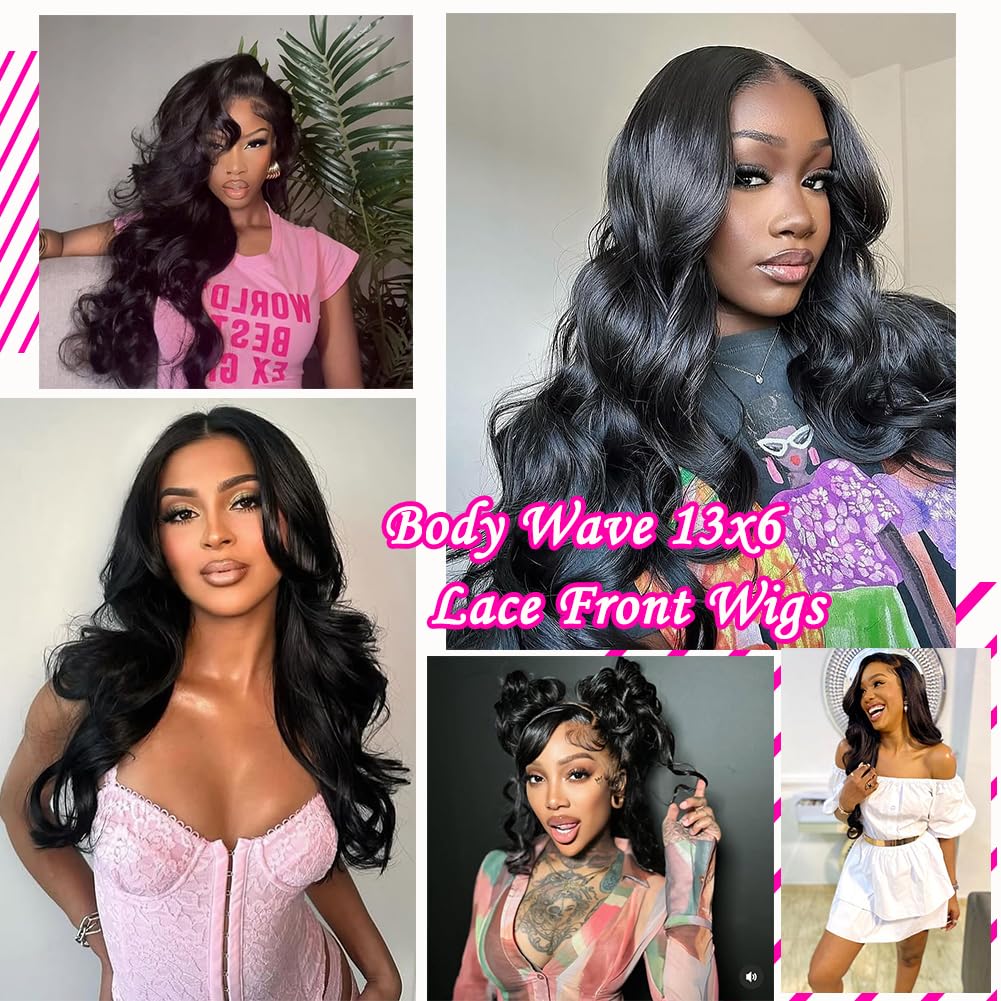 32 Inch 220 Density Body Wave 13x6 Lace Front Human Hair Wig Pre Plucked - Image 6
