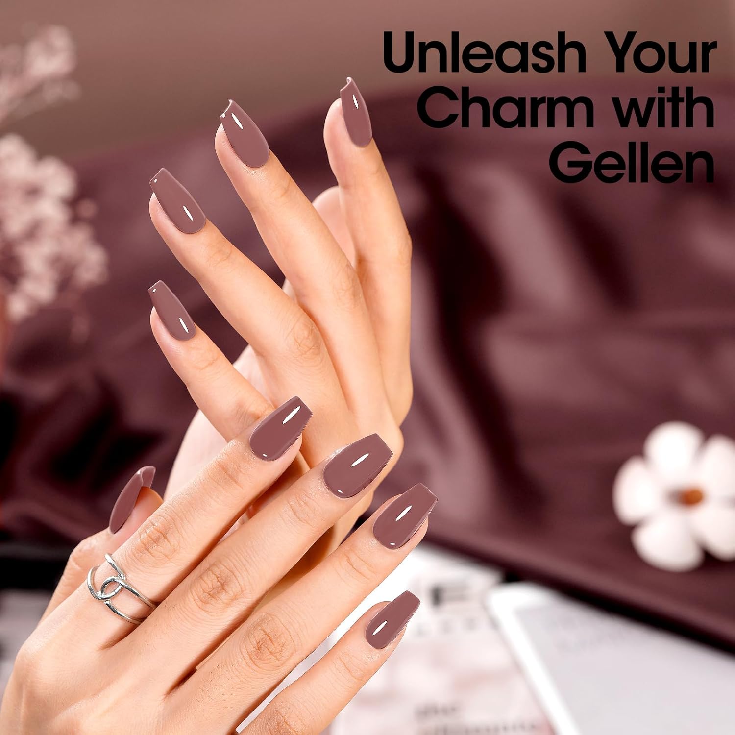 GELLEN 18ml Gray Purple Gel Nail Polish Soak Off UV LED for Home Nail Art - Image 3