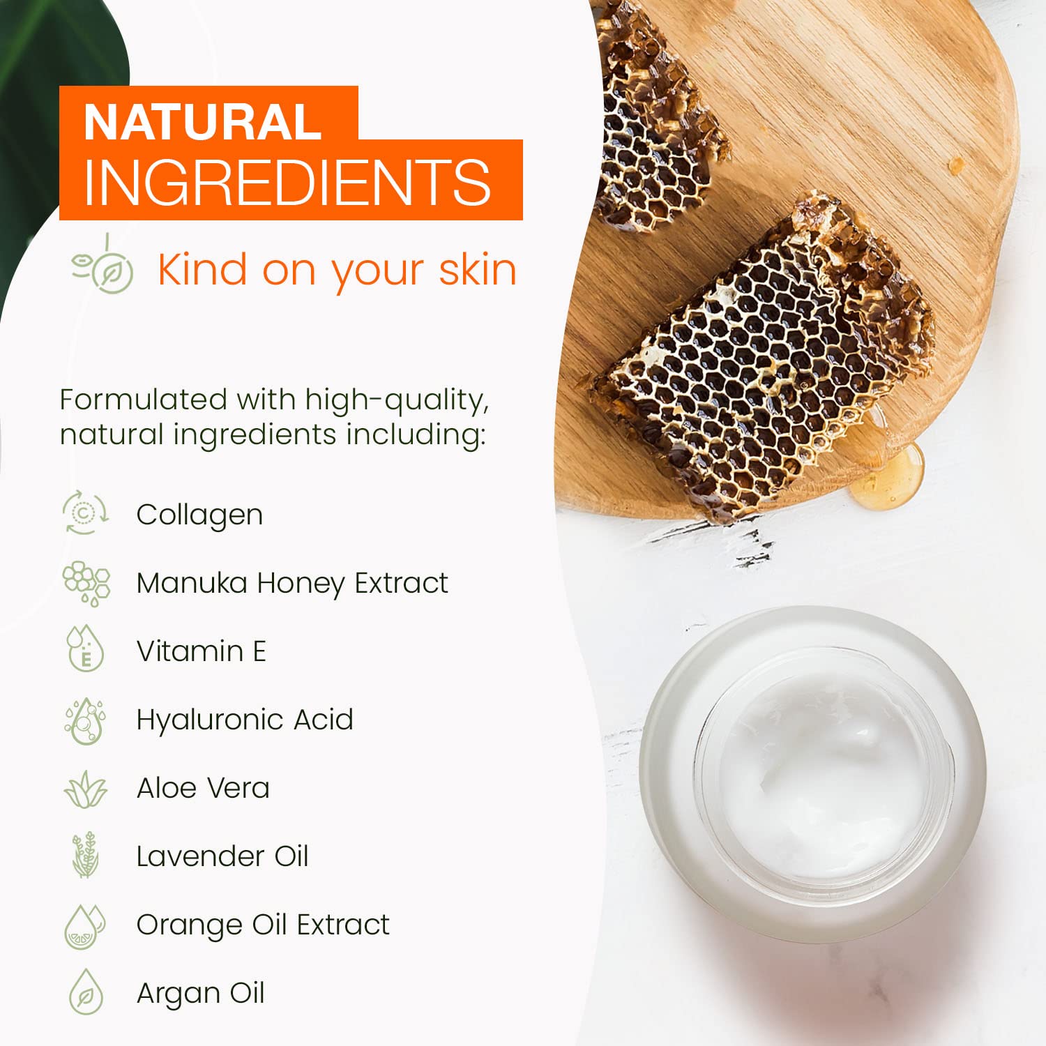 Collagen Manuka Honey Daily Face Moisturizer All Skin Types 1.69 fl oz Anti-Aging pH Balancing Cruelty Free - Image 5