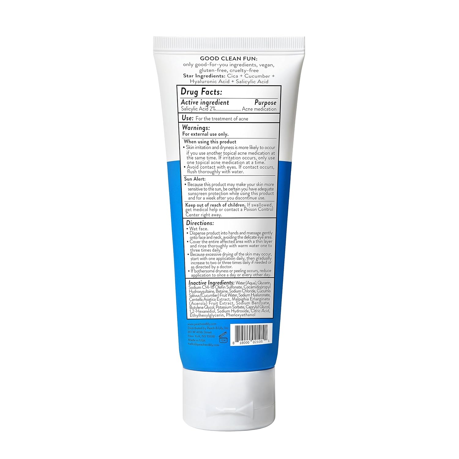 Peach Slices Acne Clarifying Cleanser 4 oz with 2% Salicylic Acid - Image 8