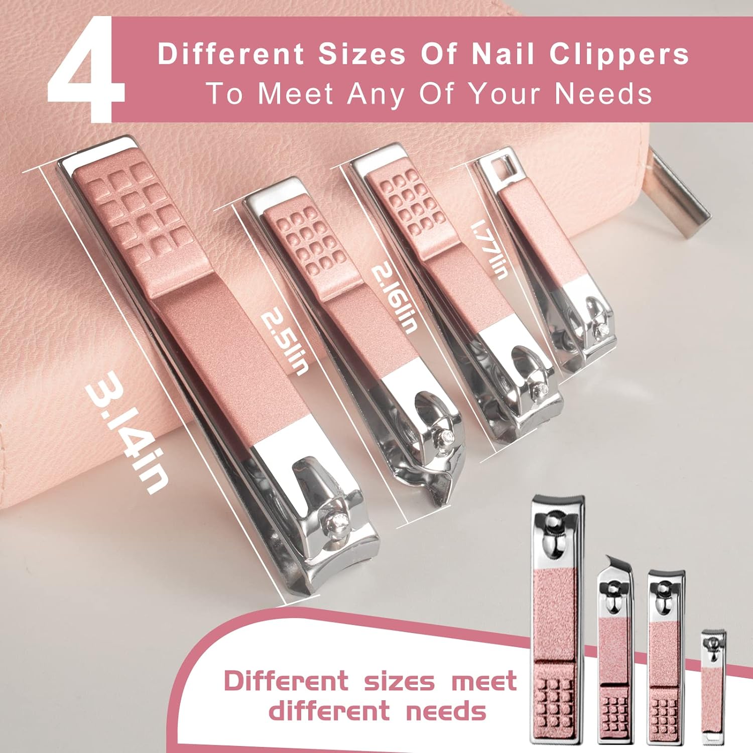 REDFLOW 30-in-1 Stainless Steel Manicure Set, Travel-Friendly Nail Care Tools - Image 4