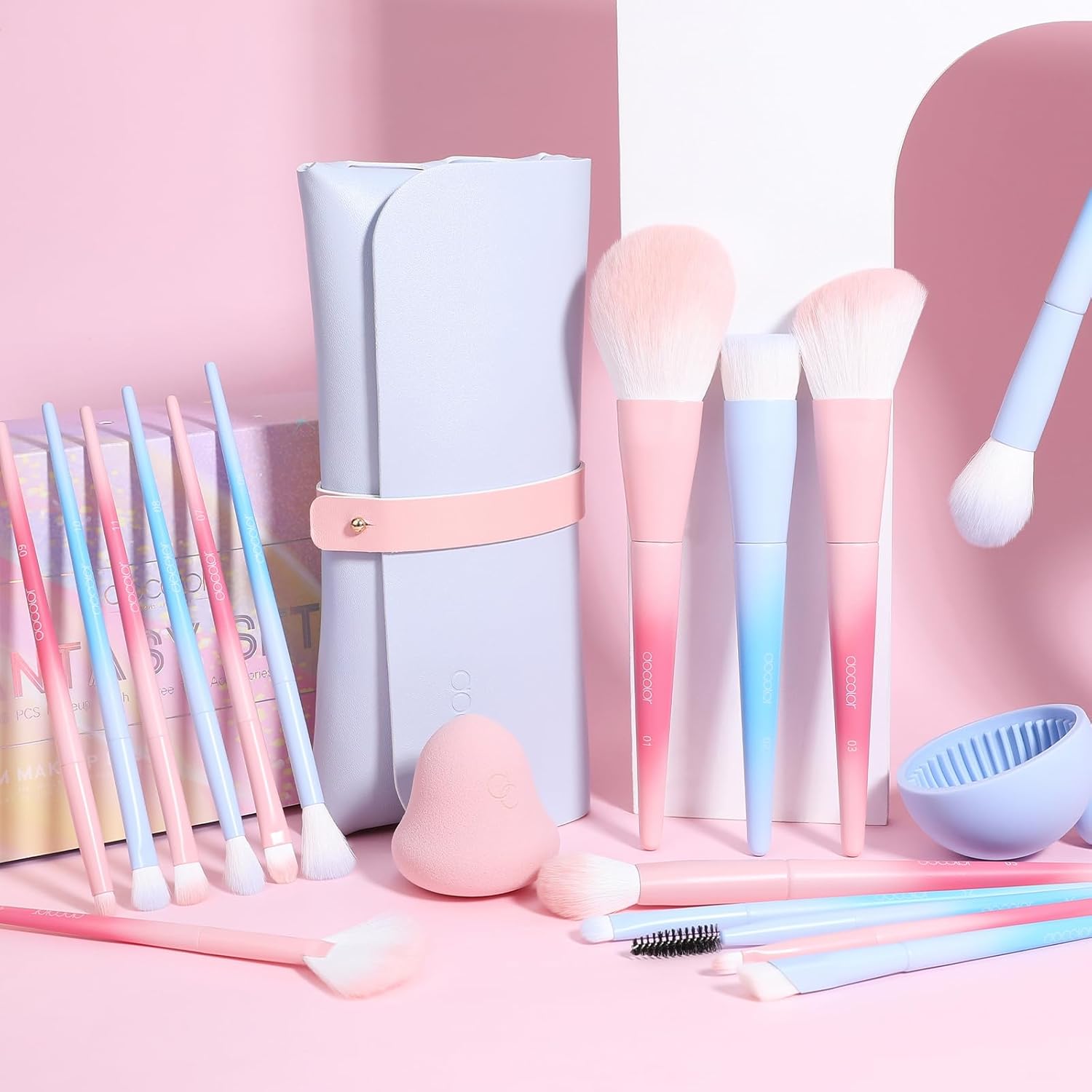 Docolor Fantasy Series Ⅲ 16-Piece Makeup Brush Set with Bag and Sponge, New - Image 8