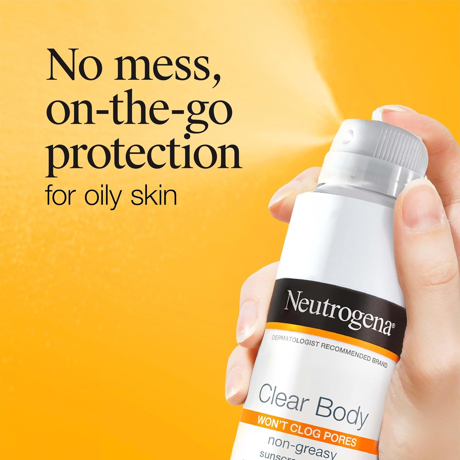 Neutrogena Clear Body SPF 50 Sunscreen Spray for Oily Skin, 5 oz Bottle - Image 3