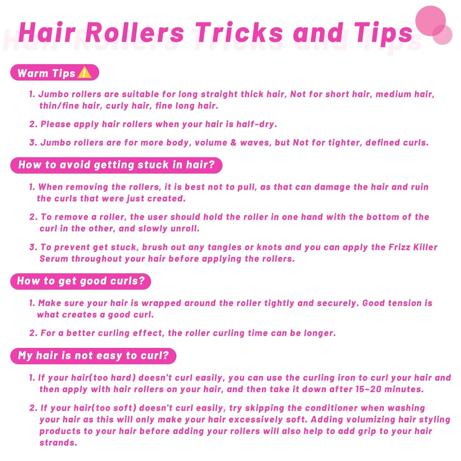 Jumbo 60mm Self Grip Hair Curlers Rollers Set, 12 Pieces with Clips for Thick Hair - Image 4