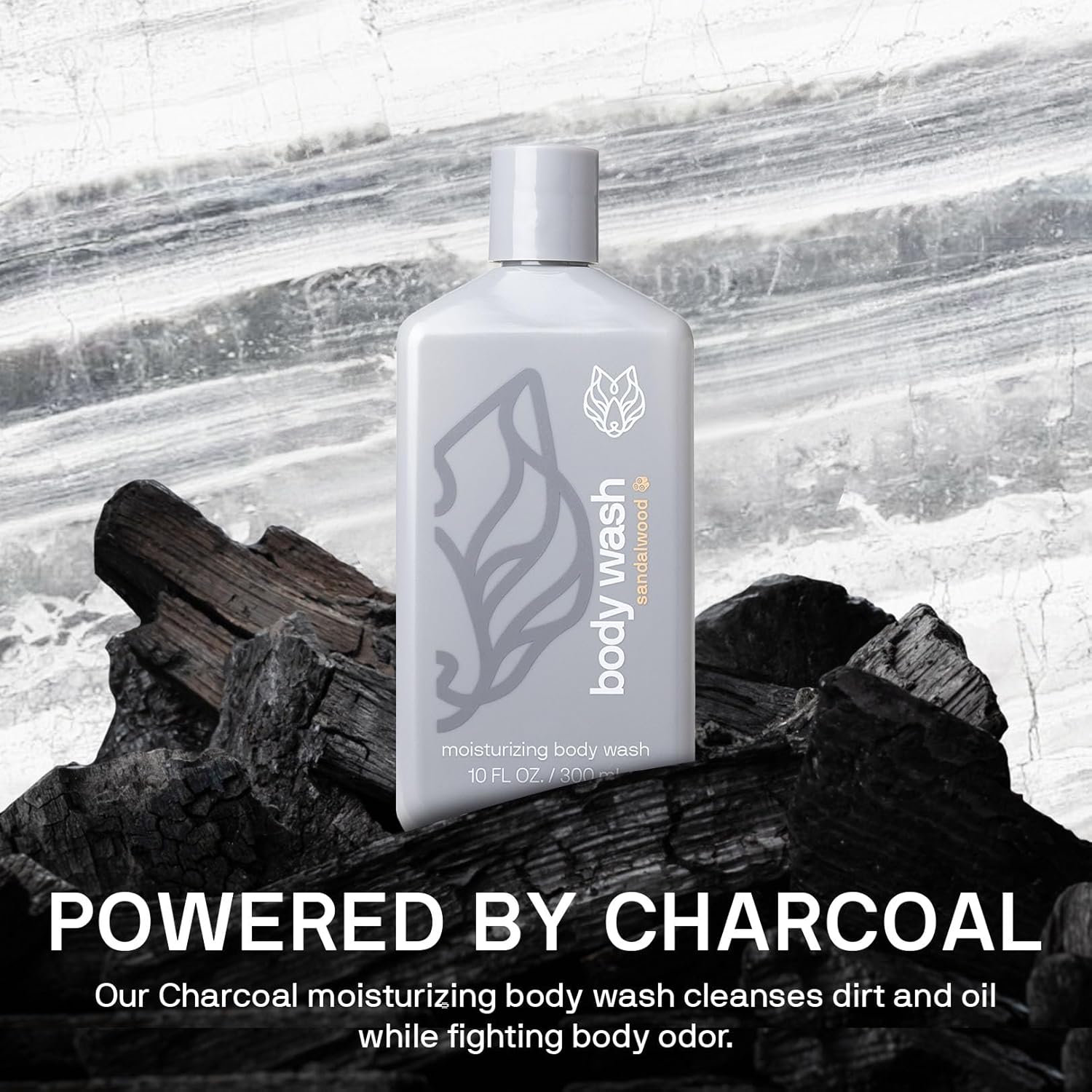 Black Wolf Sandalwood Moisturizing Body Wash 16 oz for Men Dry Skin Hydrating Cleanser - Image 5