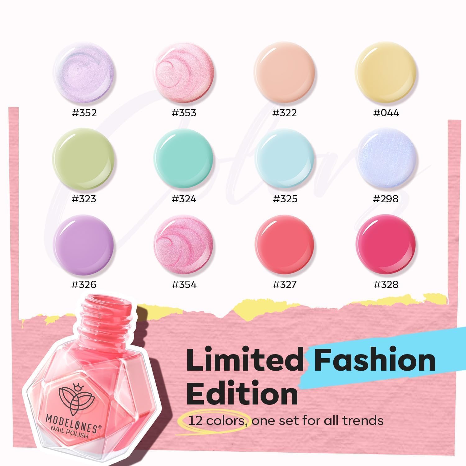 Modelones Spring Summer 12 Mini Nail Polish Colors Quick Dry Long Lasting Set - Image 3