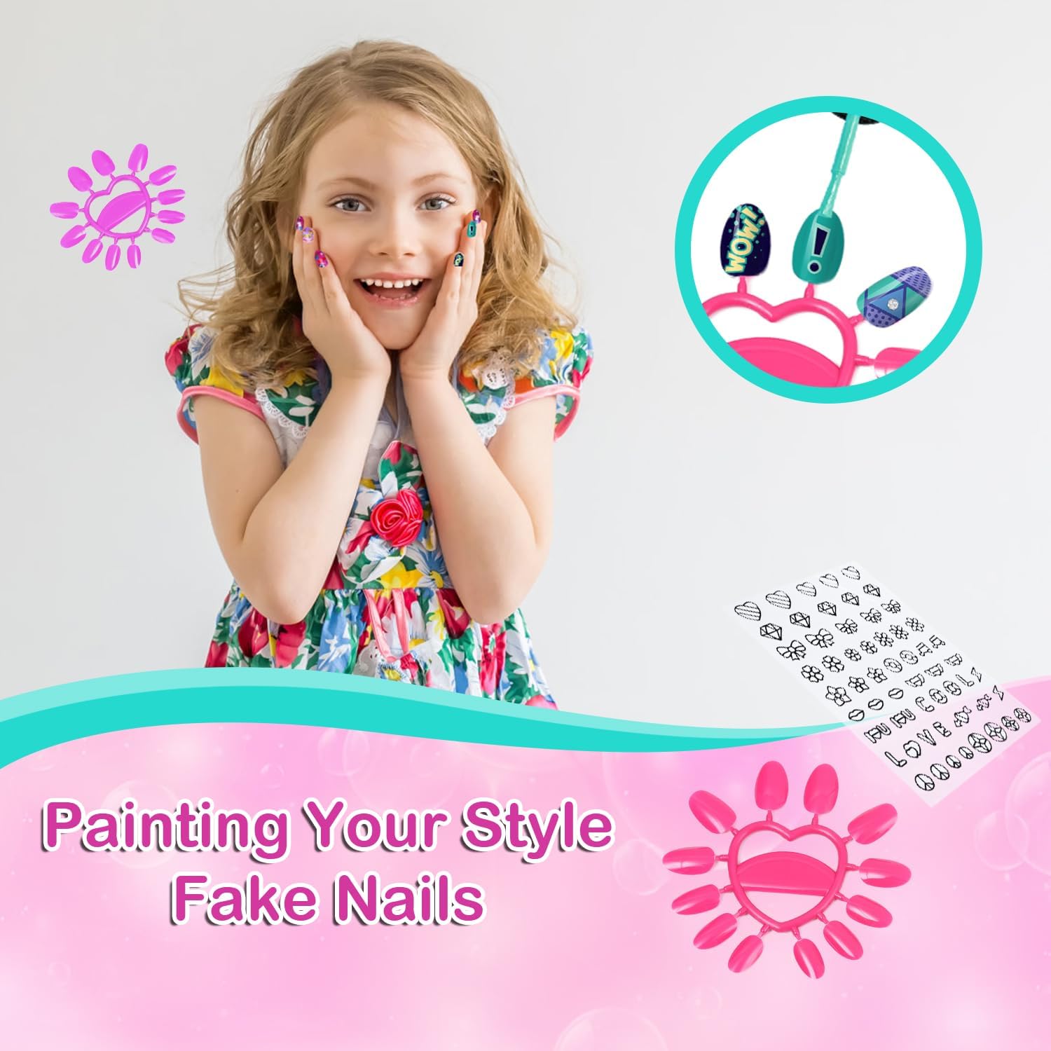 Sparkle Girls Non-Toxic Nail Polish Kit for Ages 7-12, Perfect for Spa Manicures - Image 5
