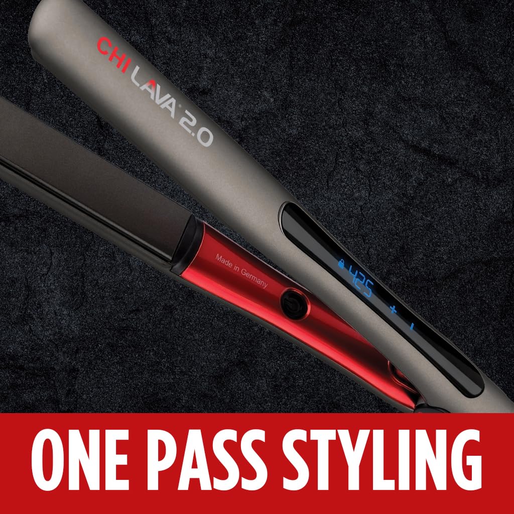 CHI Lava 2.0 Ergonomic Hair Straightener Flat Iron for Smooth Finish 1 inch plates - Image 4