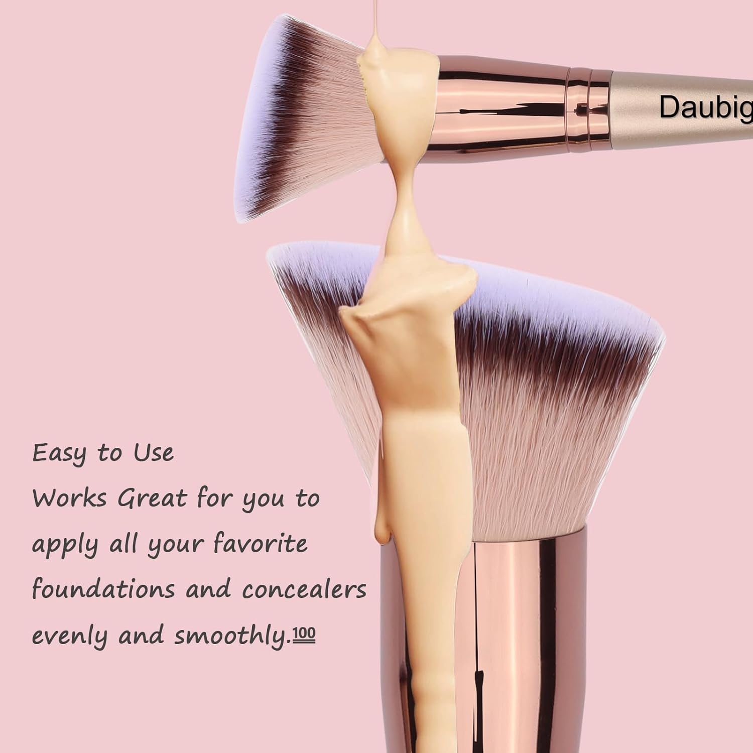 Luxe Hair Dual-Ended Angled Foundation and Concealer Brush for All Looks - Image 4