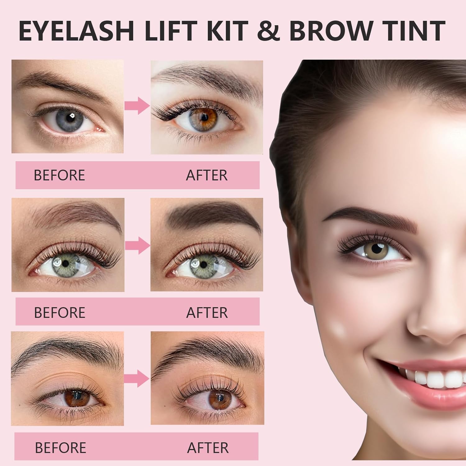 4 in 1 Black Lash Lift and Brow Lamination Kit for 6-8 Weeks Lasting Results - Image 3