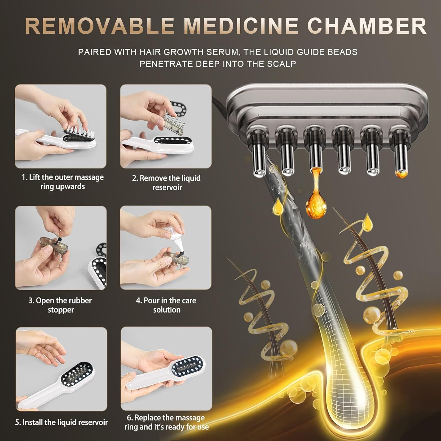 Handheld Laser Hair Growth Comb for Thicker, Healthier Hair Growth - Image 6