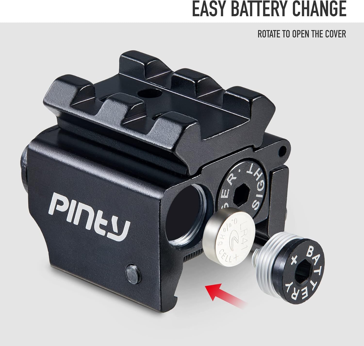 Pinty Compact Low Profile Waterproof Military Grade Red Laser Dot Sight with Rail Mount - Image 5