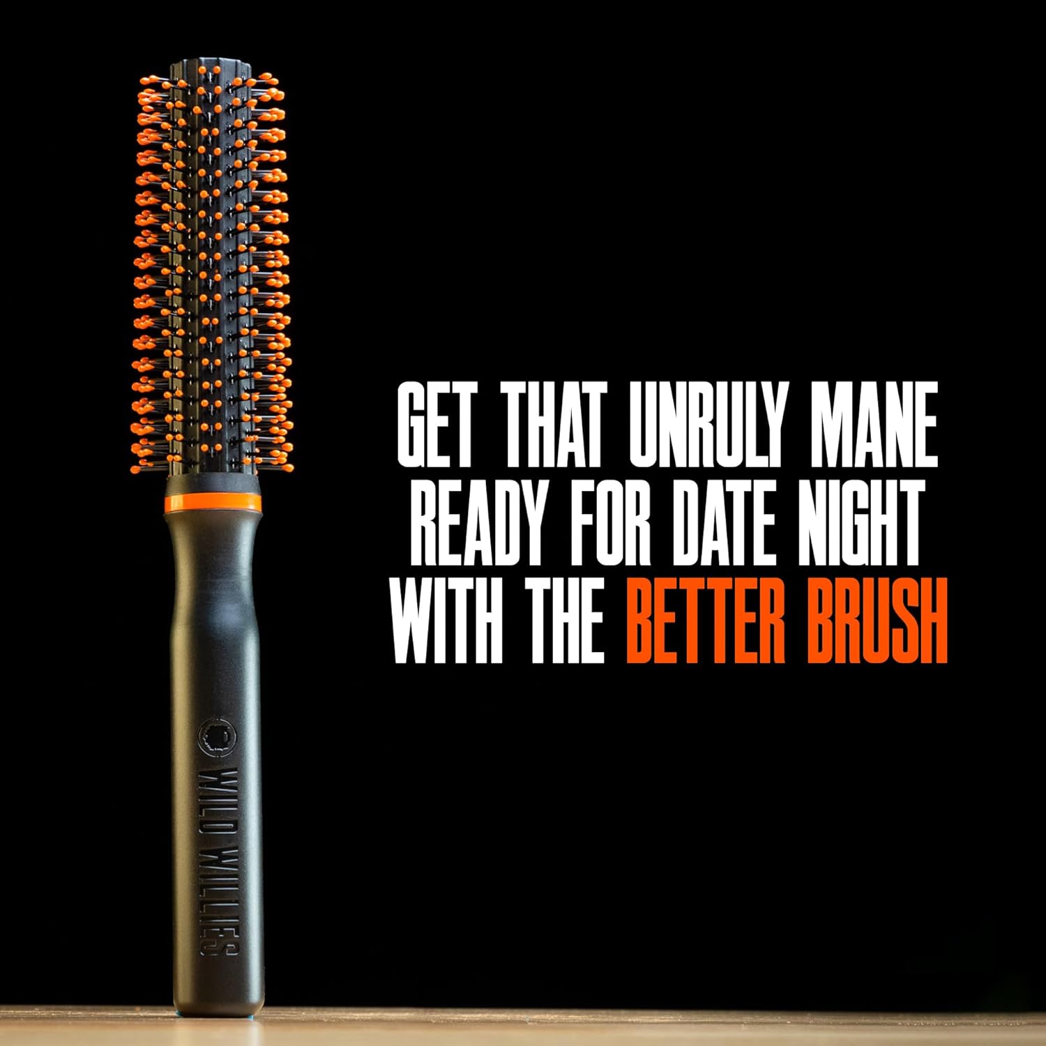 Wild Willies Round Beard Brush Heat-Resistant Bristle Comb for All Hair Types - Image 2