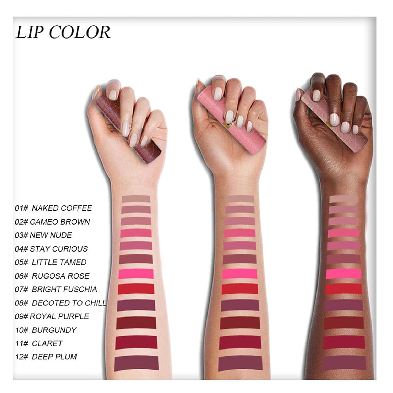 BONNIE CHOICE 6-Piece Matte Lipstick Set for Women, Long Lasting Waterproof Velvet Colors - Image 3