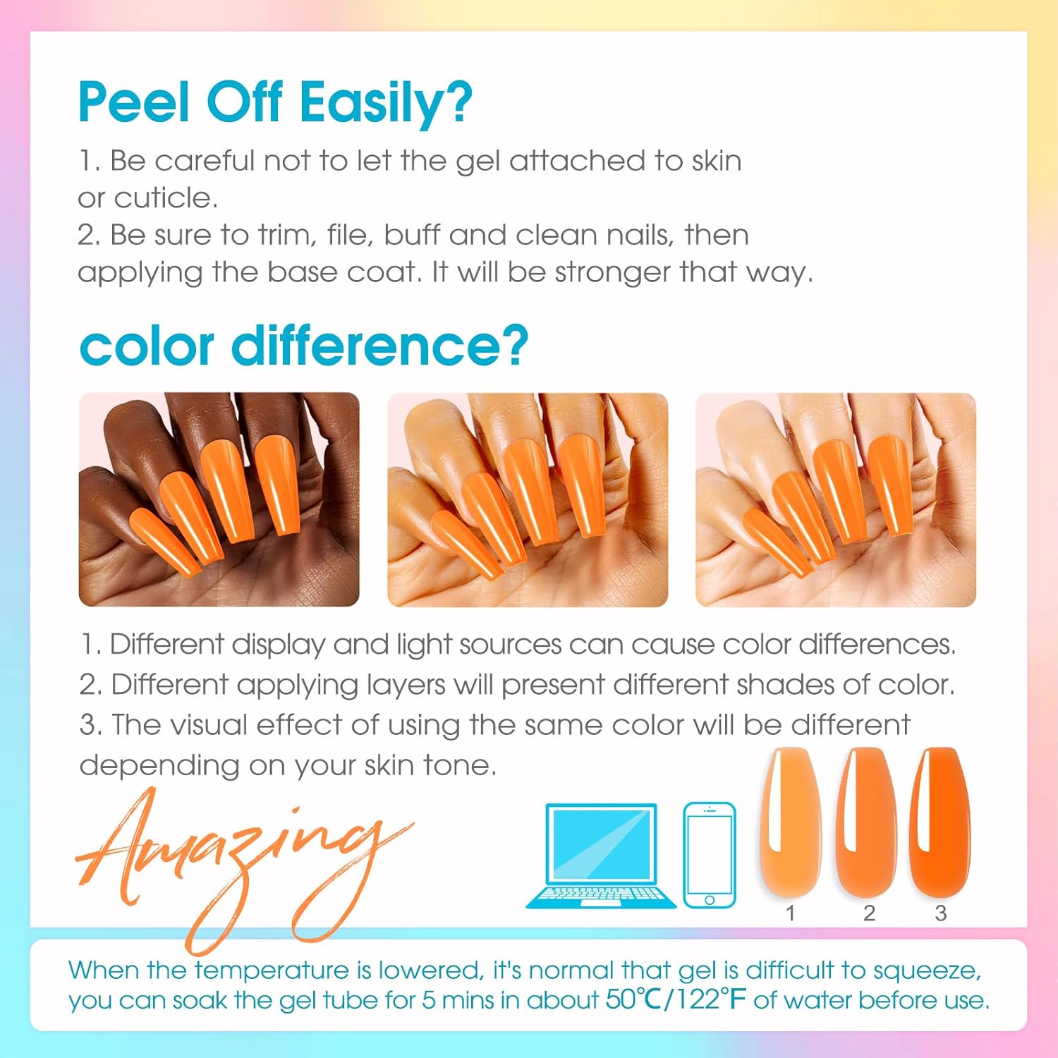 ROSALIND 20-Color Poly Gel Nail Kit with Mini Lamp for All Seasons, Medium Capacity - Image 8