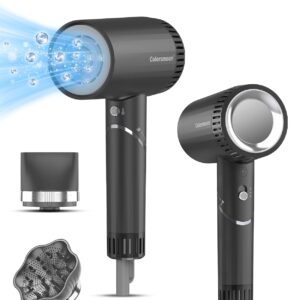 Hair Dryer, 100,000 RPM High-Speed Blow Dryers for Women & Men, Fast-Drying, 500 Million Negative Ions, Heat-Control, Low-Noise with Diffuser & Nozzle, Compact Foldable for Home Travel Use